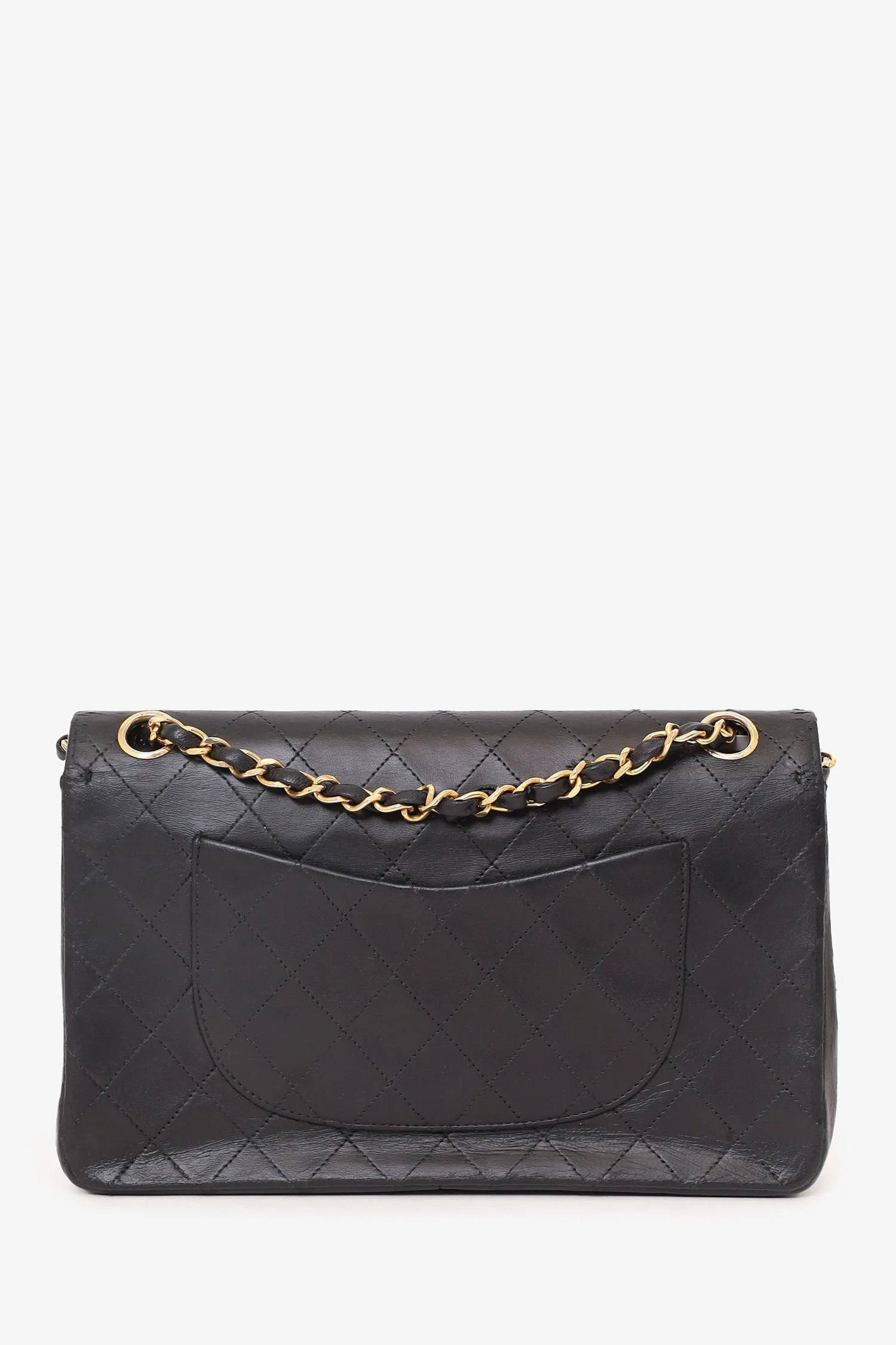 Chanel? 1986-88 Black Quilted Lambskin Medium Double Flap Bag 'Refurbished'