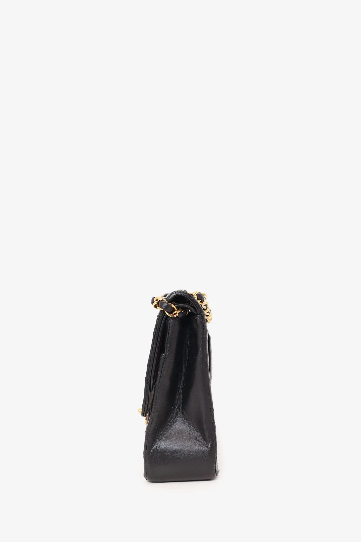 Chanel? 1986-88 Black Quilted Lambskin Medium Double Flap Bag 'Refurbished'