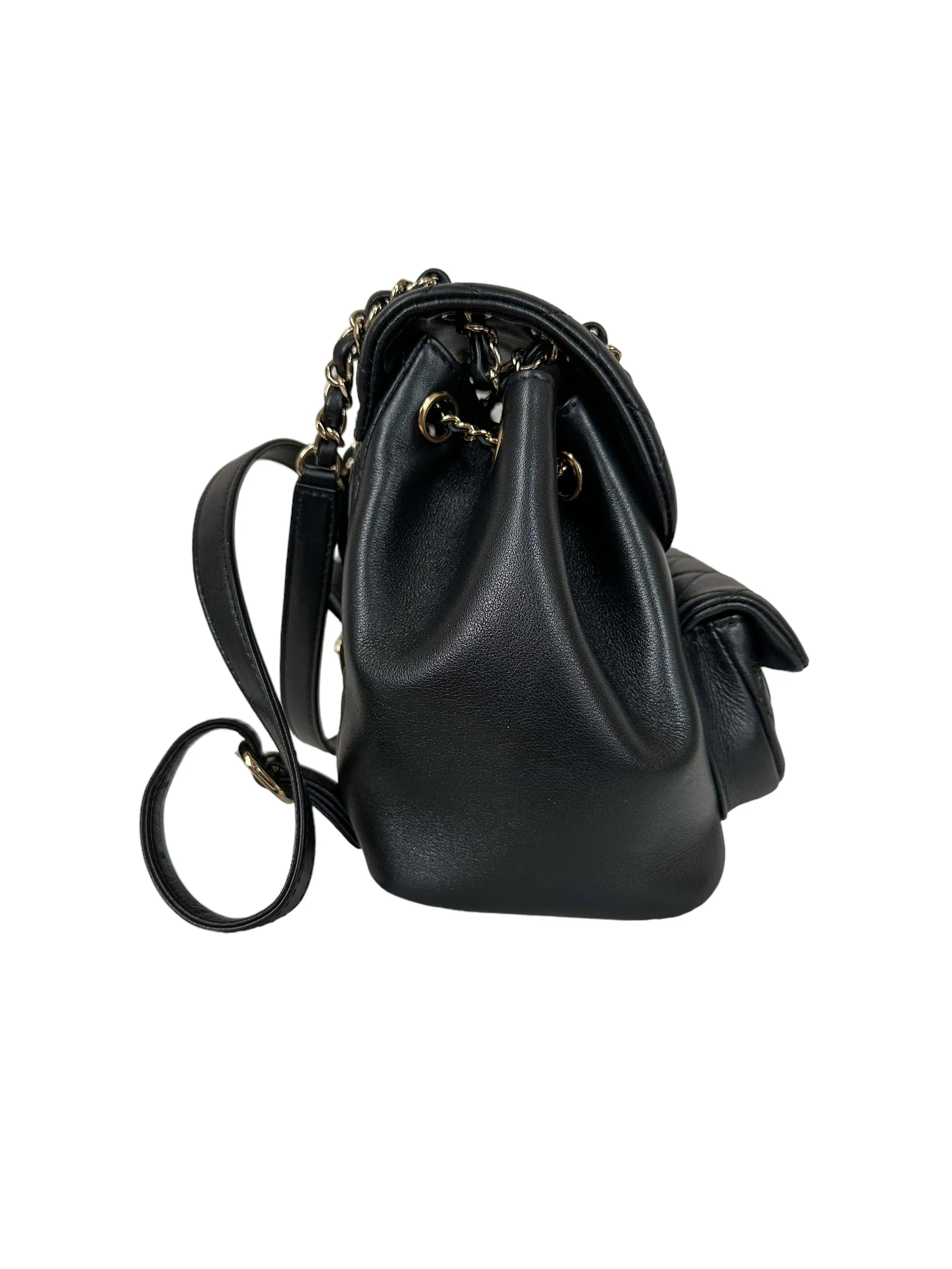 Chanel Black Quilted Mini Duma Backpack