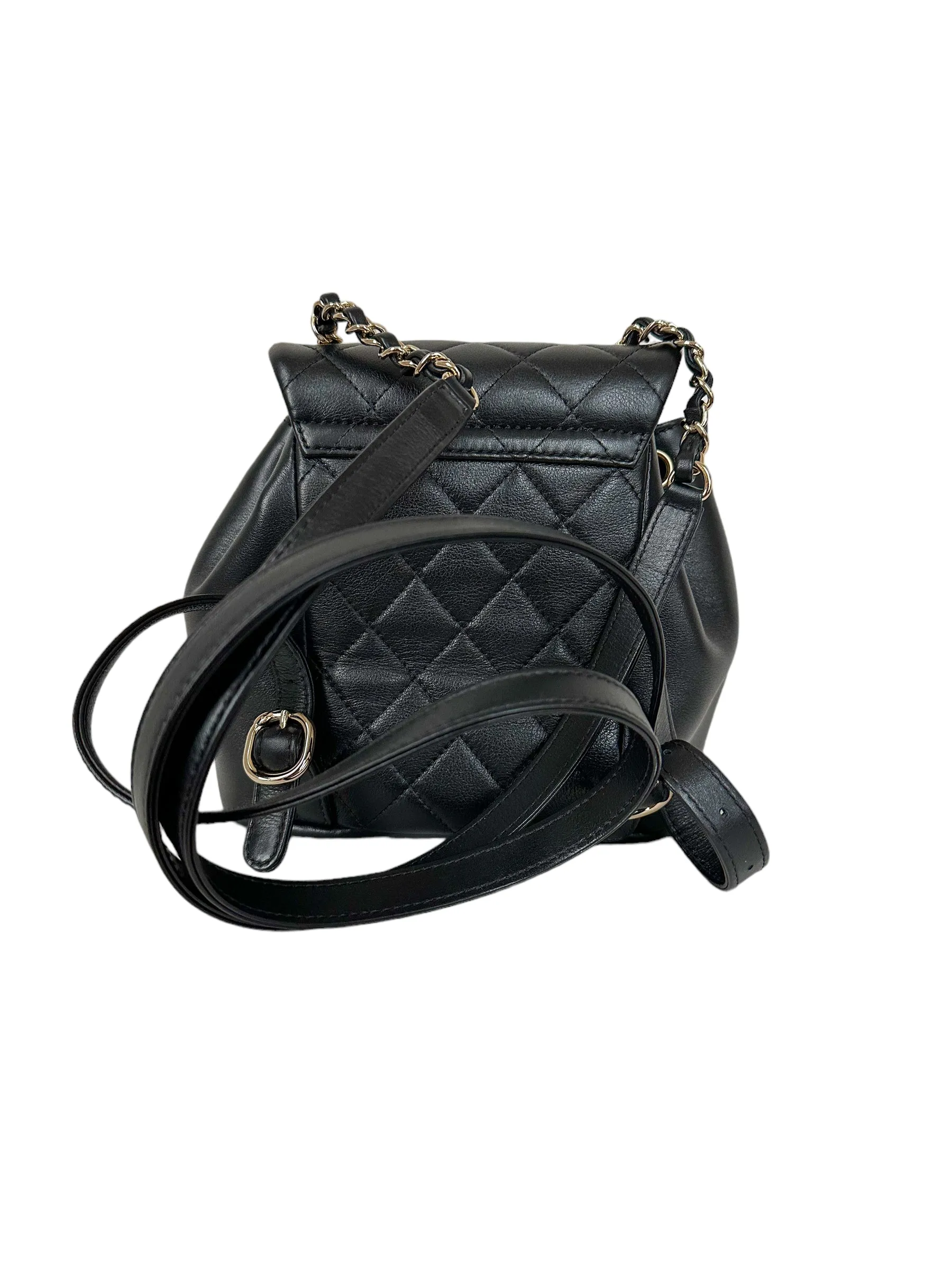 Chanel Black Quilted Mini Duma Backpack