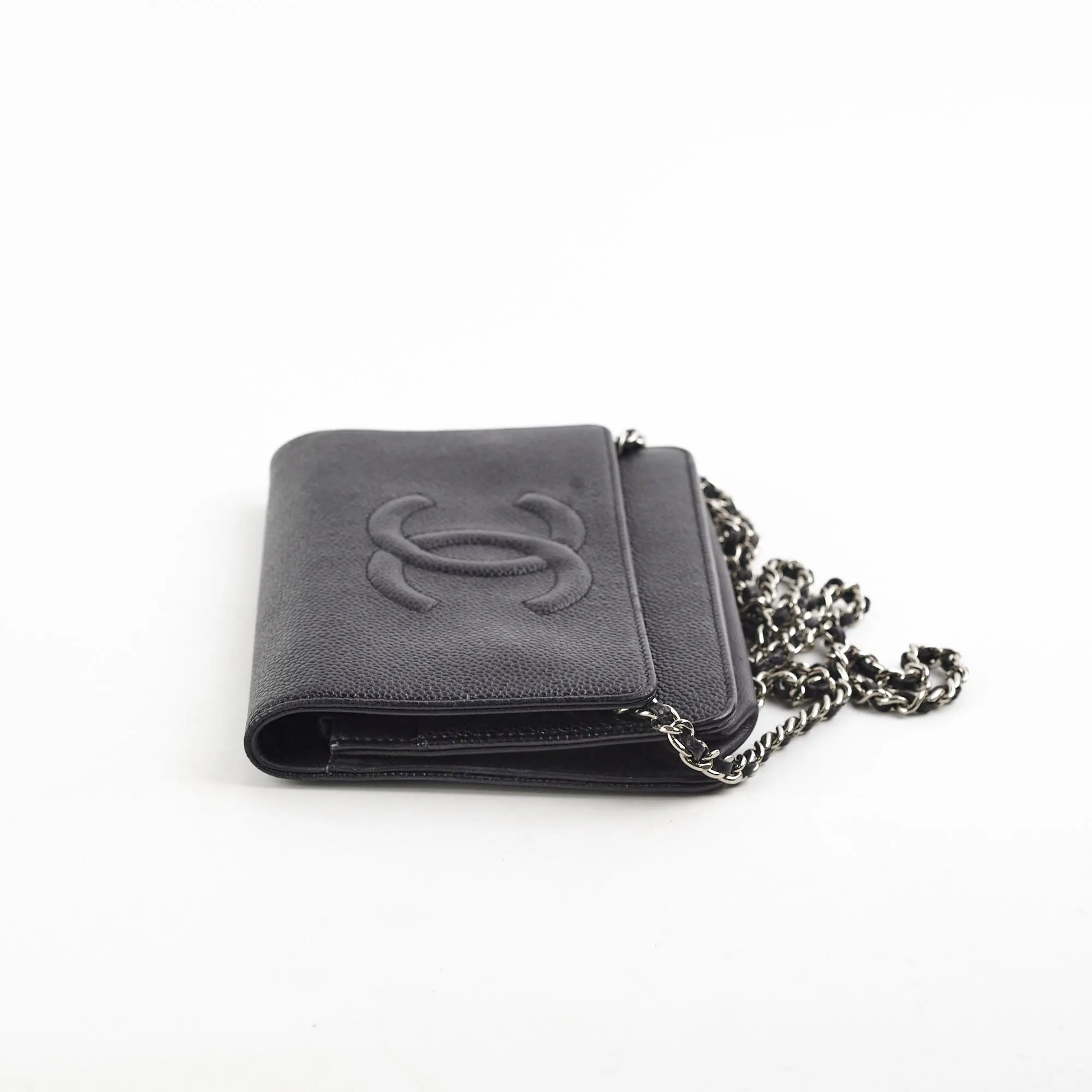 Chanel Caviar Black Wallet On Chain WOC