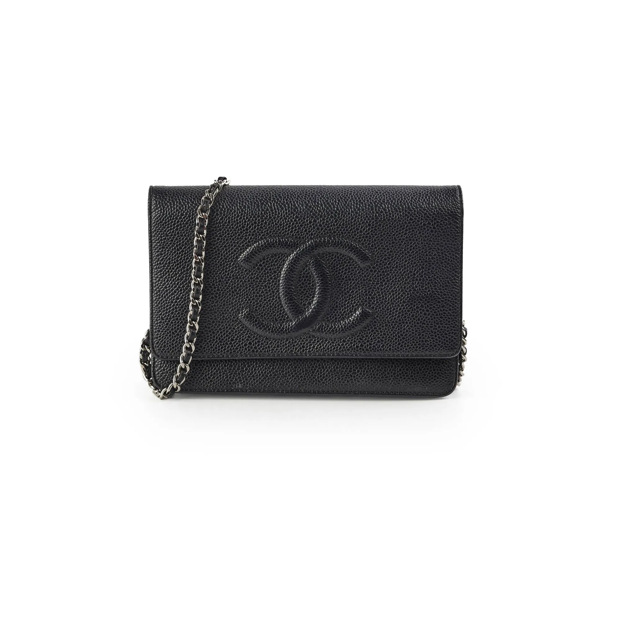 Chanel Caviar Black Wallet On Chain WOC