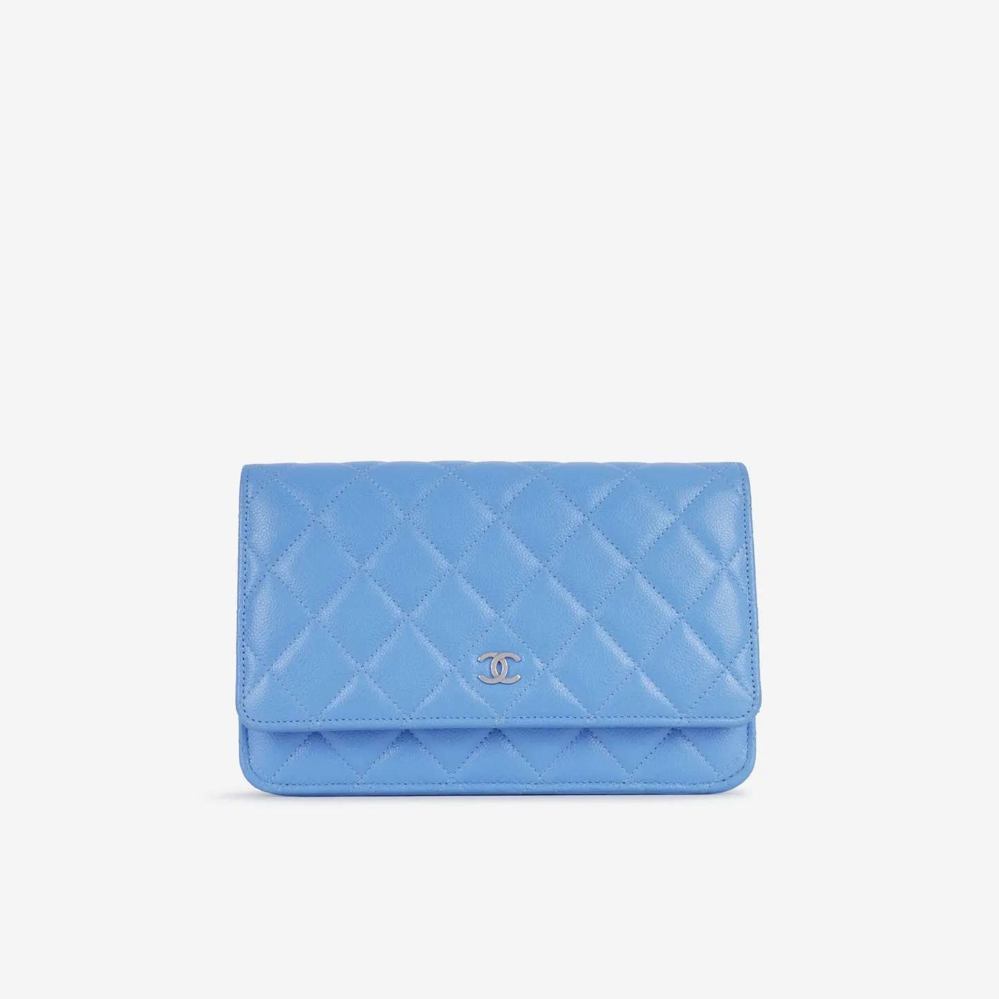 Chanel Chanel - Classic Wallet On Chain - Sky Blue Caviar SHW - Pre-Loved handbags bulk sale