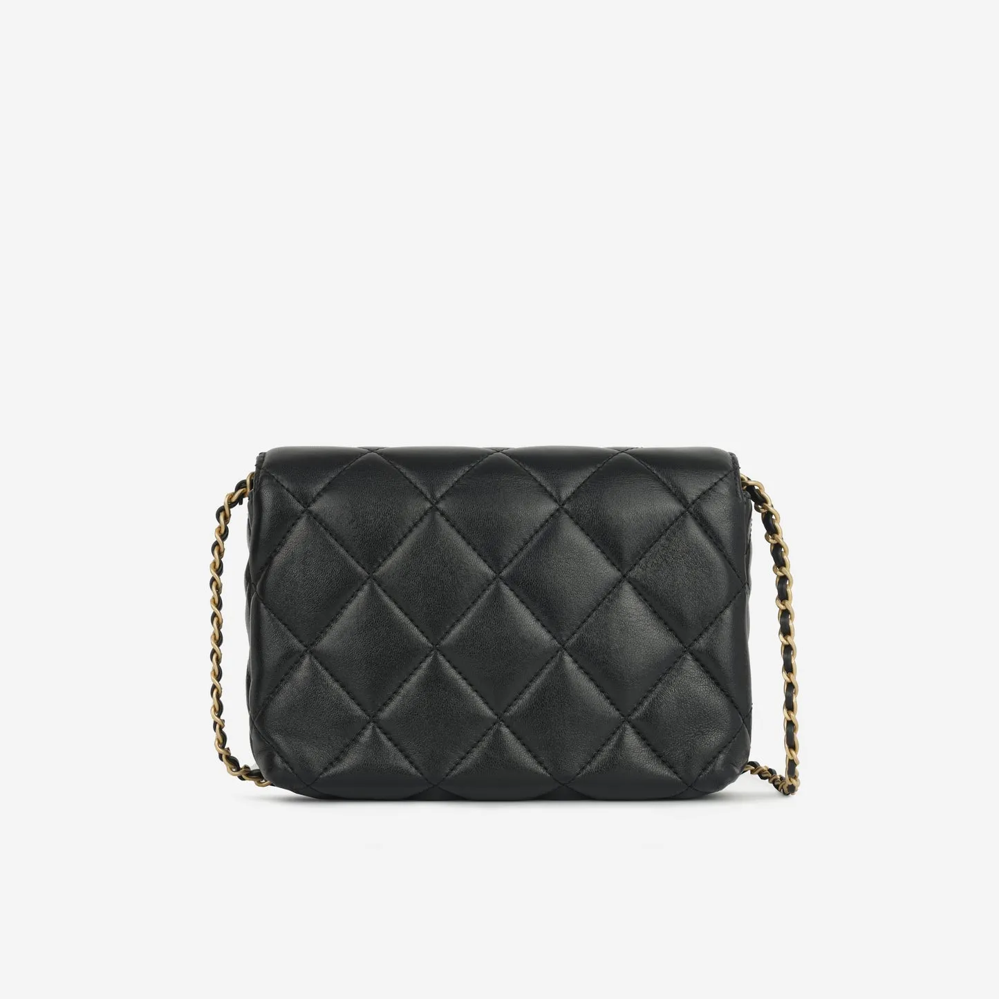Chanel Chanel - Mini Square Pearl Twist Flap - Black Lambskin GHW - Pre-Loved