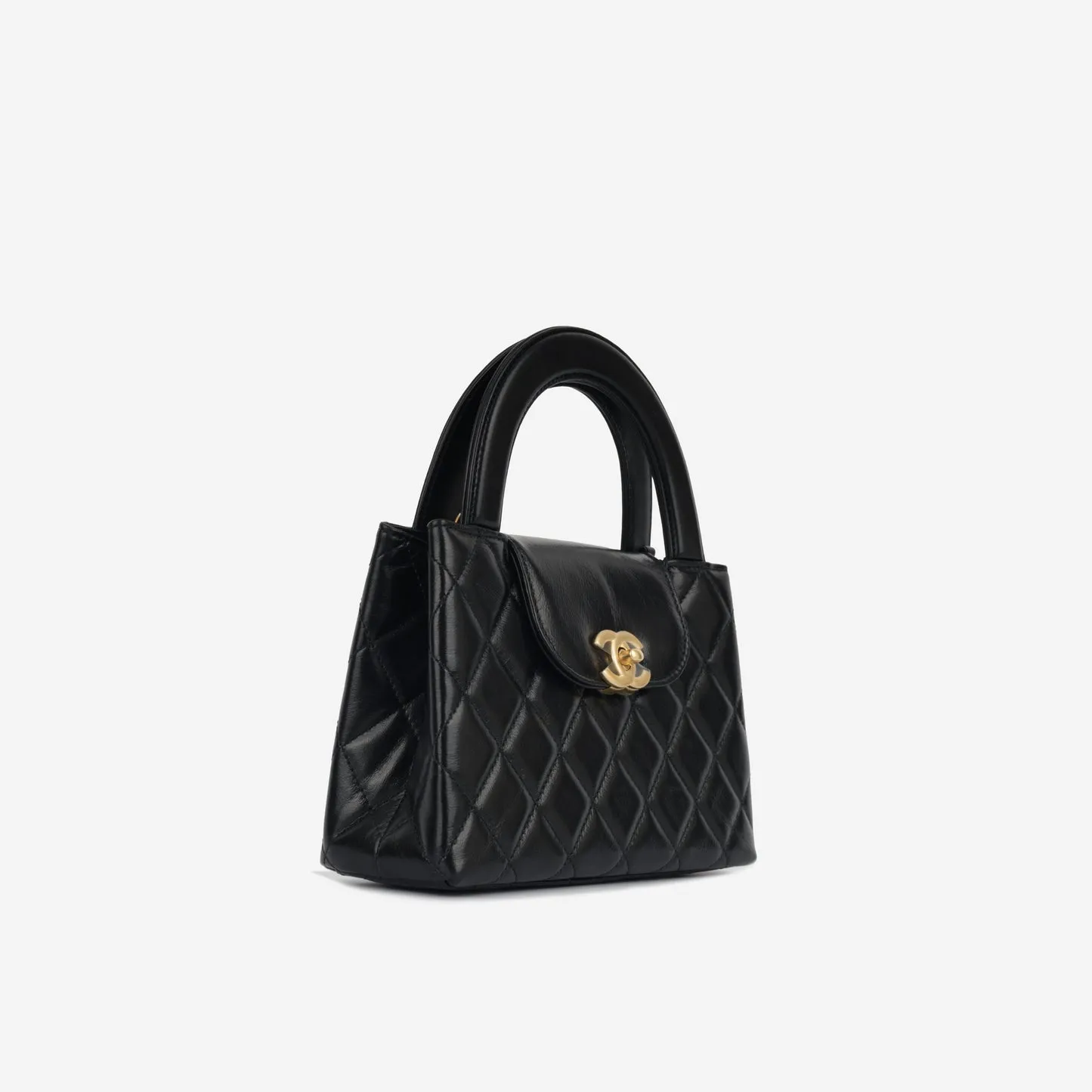 Chanel Chanel - Small Kelly Re-Edition - Black Shiny Aged Calfskin GHW - Brand New