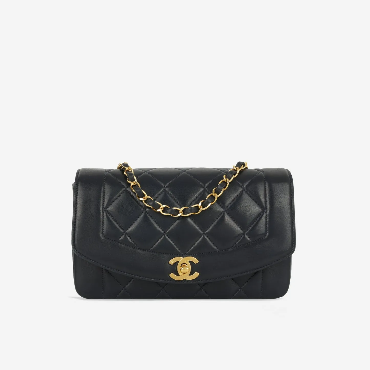 Chanel Chanel - Vintage Small Diana Flap - Navy Lambskin GHW - 1991 - Pre-Loved handbags bulk sale