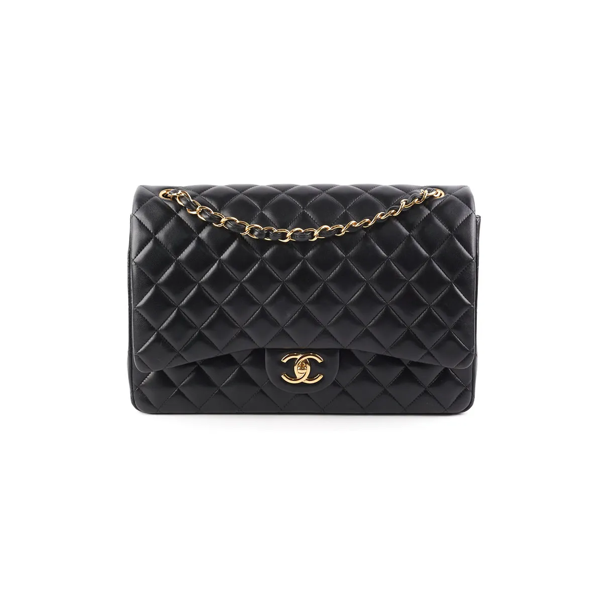 Chanel Classic Flap Maxi Black Lambskin