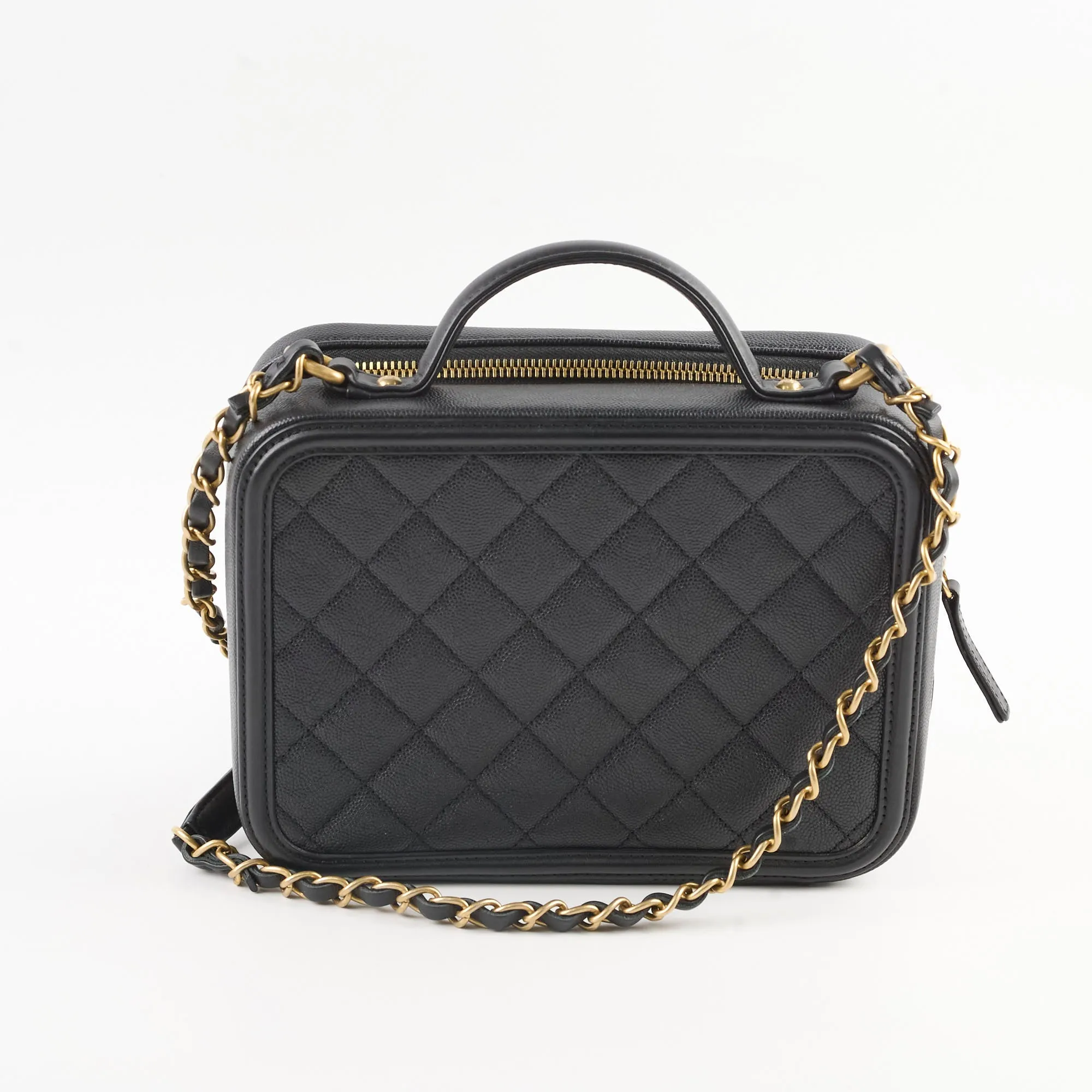 Chanel Filigree Vanity Medium Black Caviar (25 Series)