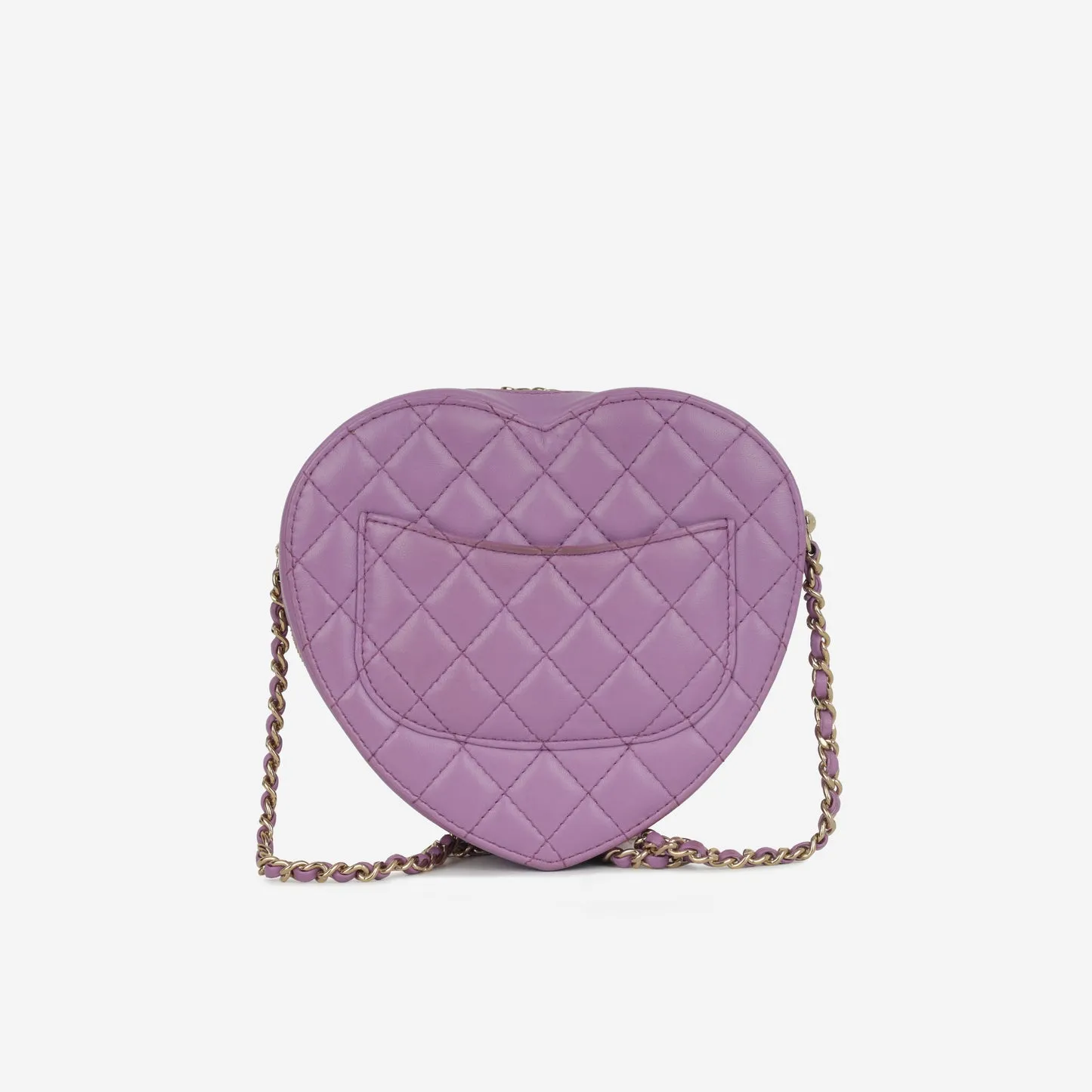 Chanel - Large Heart Bag - Purple Lambskin CGHW