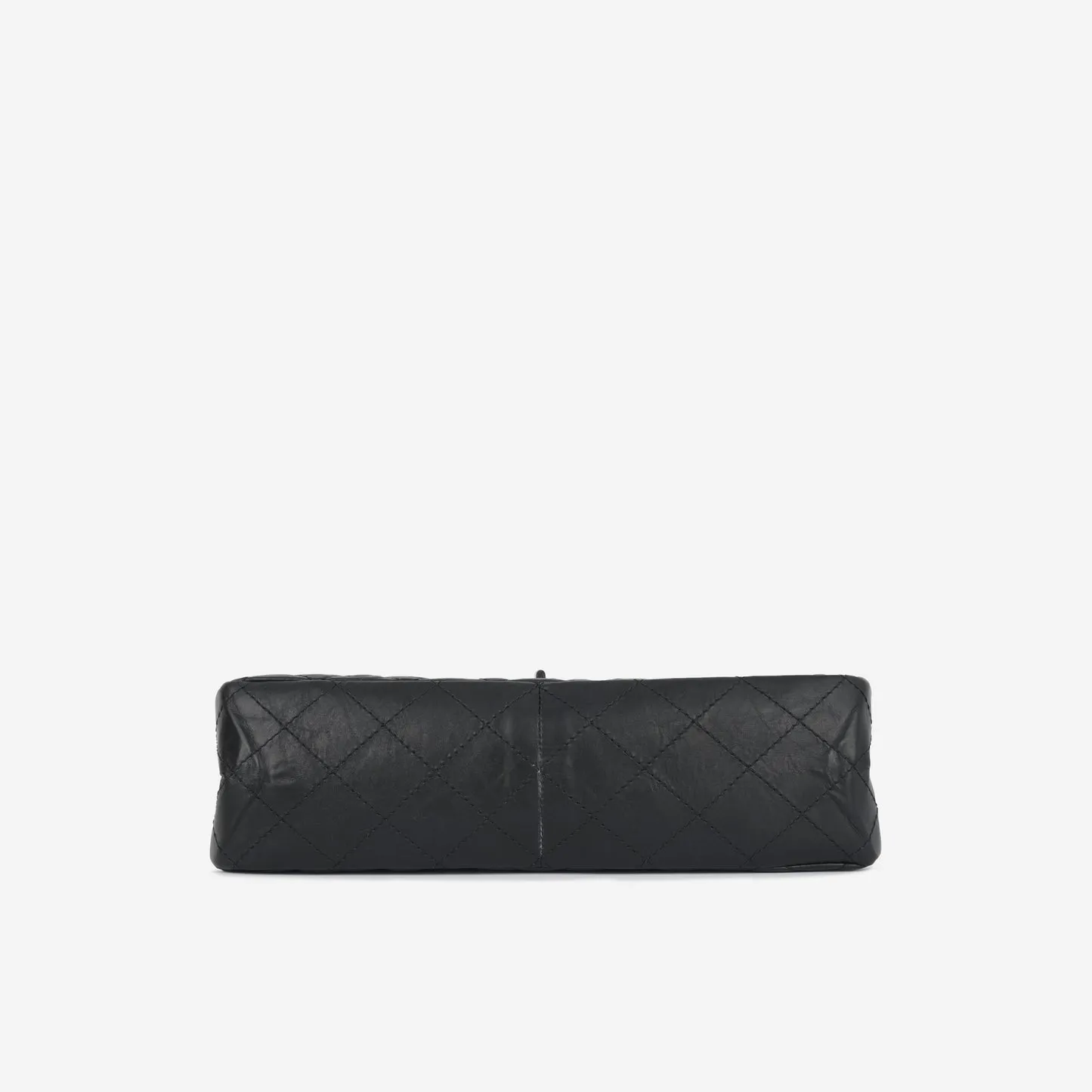 Chanel - Maxi 2.55 Handbag - Black Quilted Aged Calfskin RHW - 2011 - Pre-loved