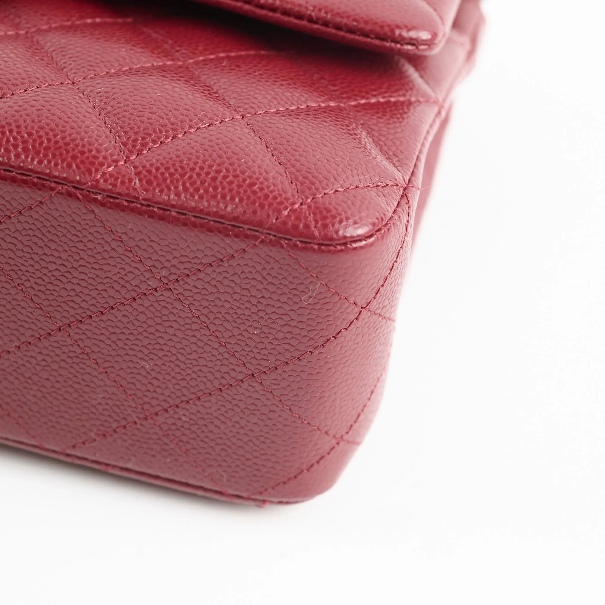 Chanel Medium M/L Caviar Classic Flap Red