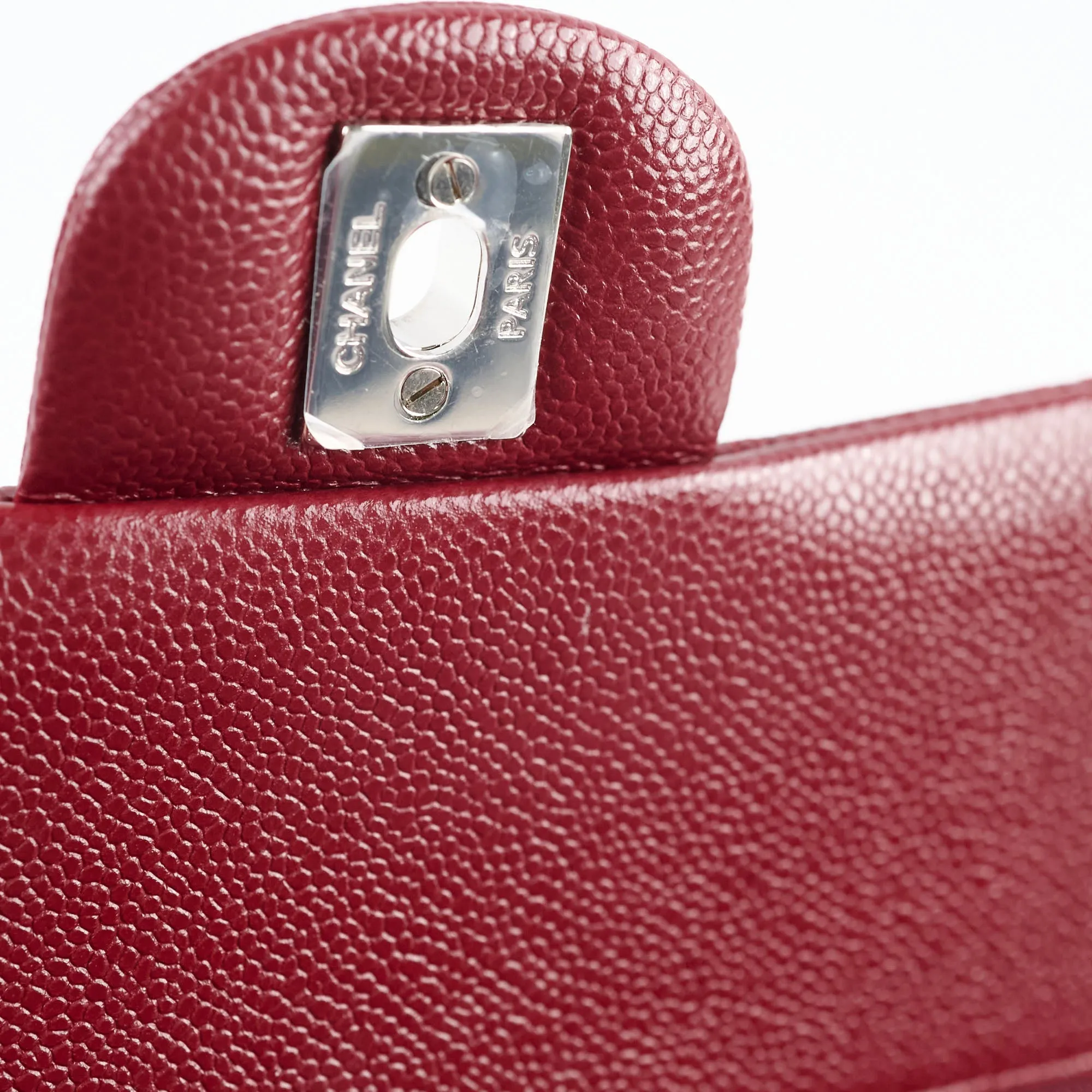 Chanel Medium M/L Caviar Classic Flap Red