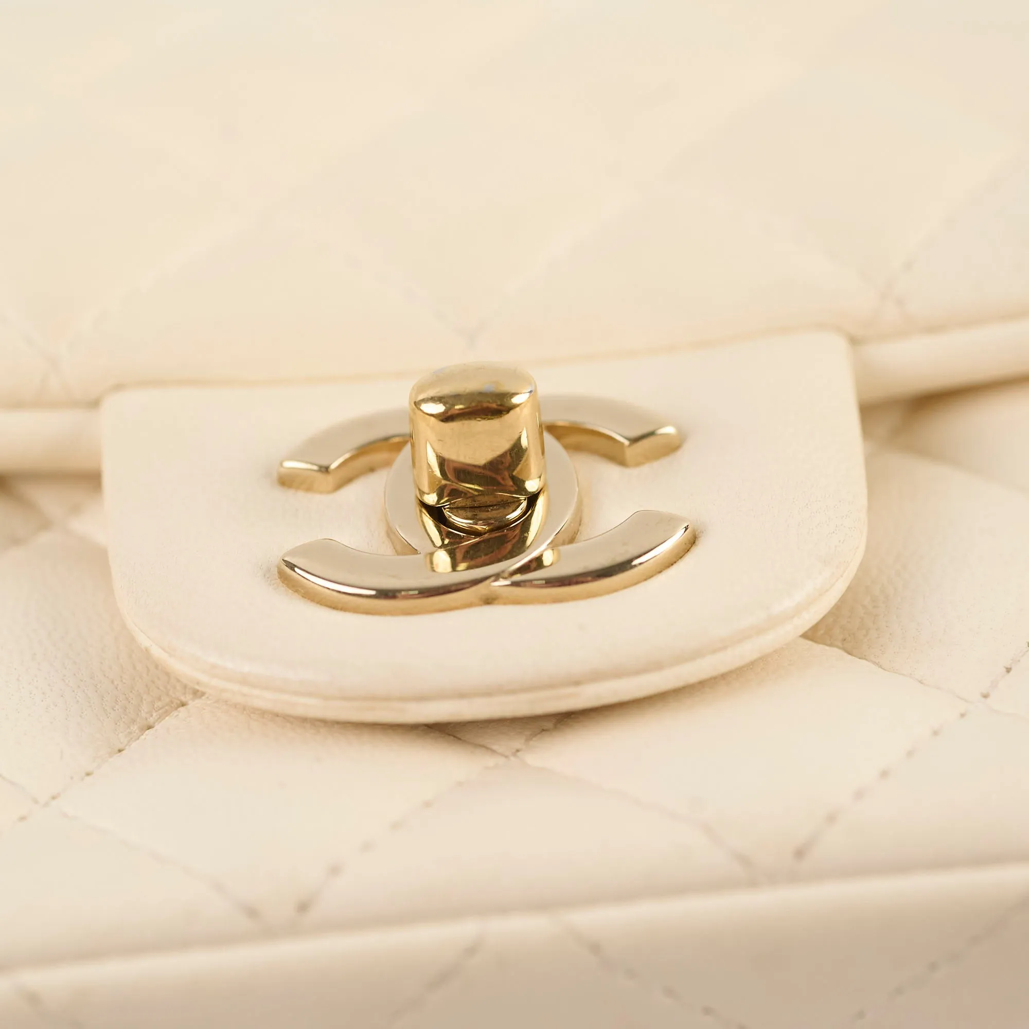 Chanel Mini Rectangular Lambskin Ivory Series Microchip
