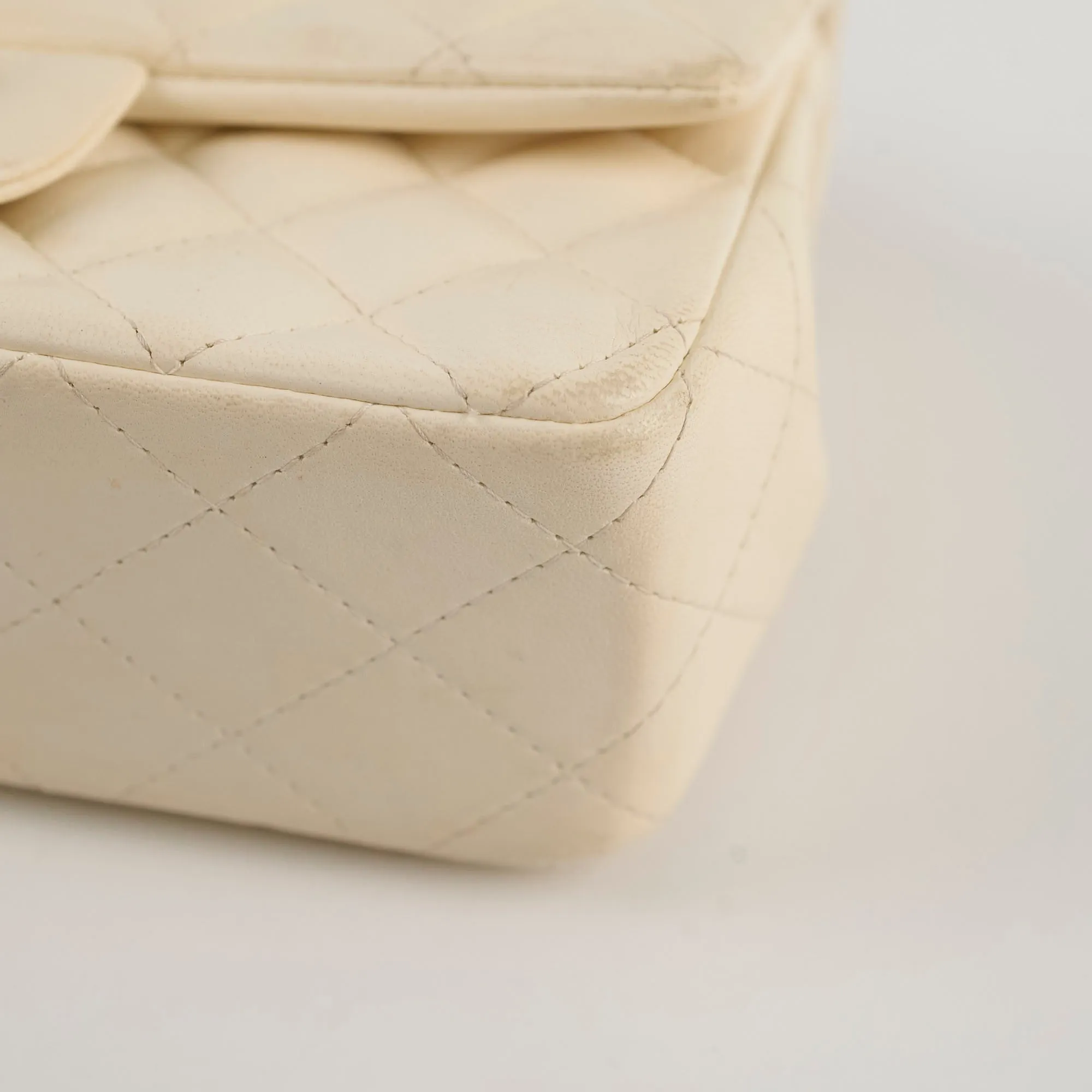 Chanel Mini Rectangular Lambskin Ivory Series Microchip
