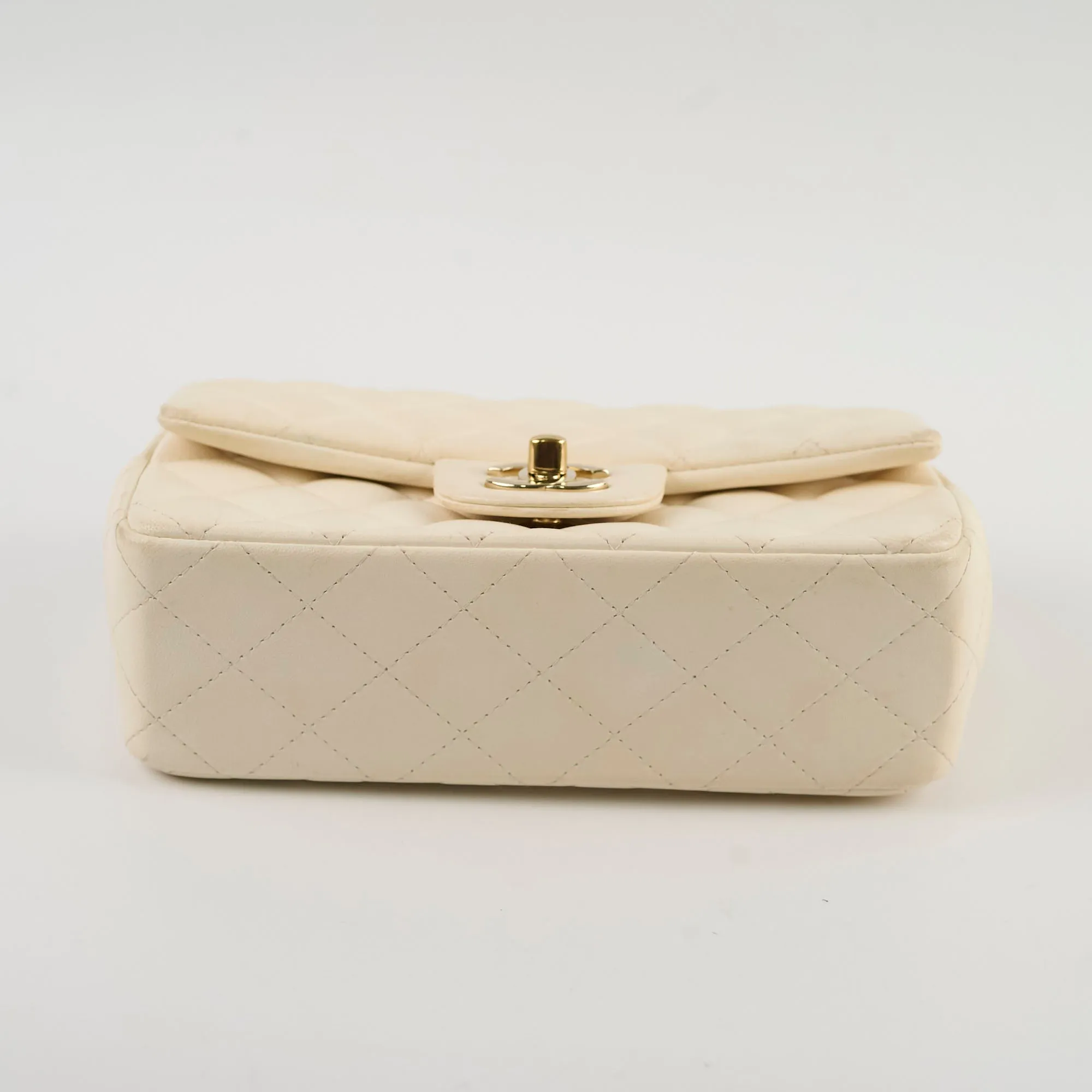 Chanel Mini Rectangular Lambskin Ivory Series Microchip