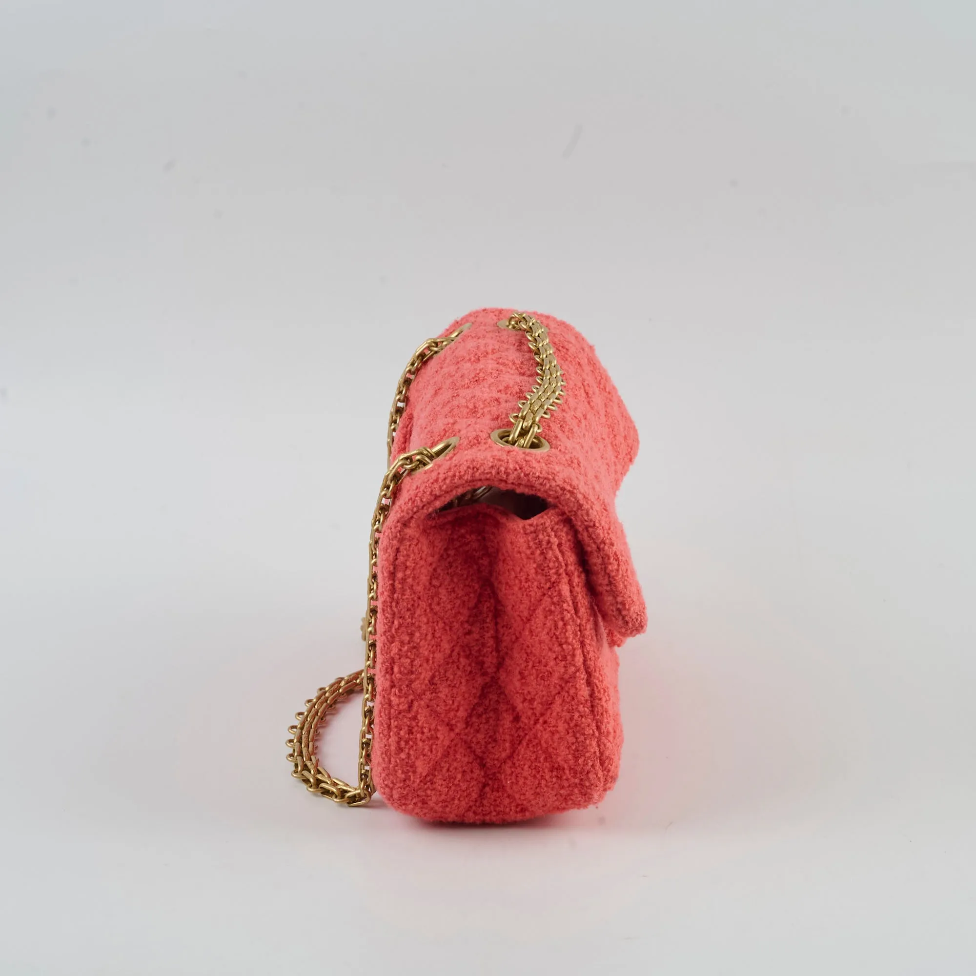 Chanel Mini Reissue 2.55 Tweed Orange 30 Series