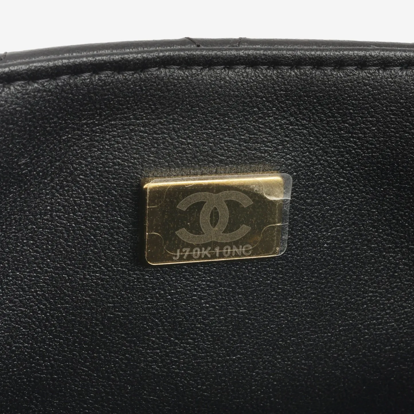 Chanel - Mini Square Classic Flap - Black Lambskin CGHW - Pre Loved - Plaque Series