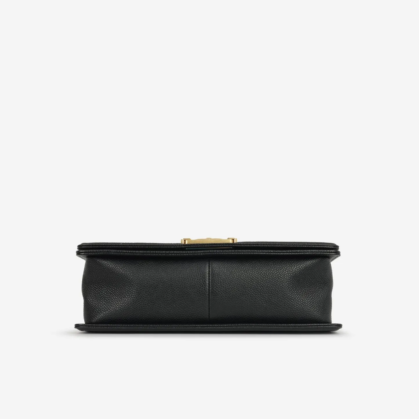 Chanel - Old Medium Boy Bag - Black Quilted Caviar GHW - Pre-Loved - 2016