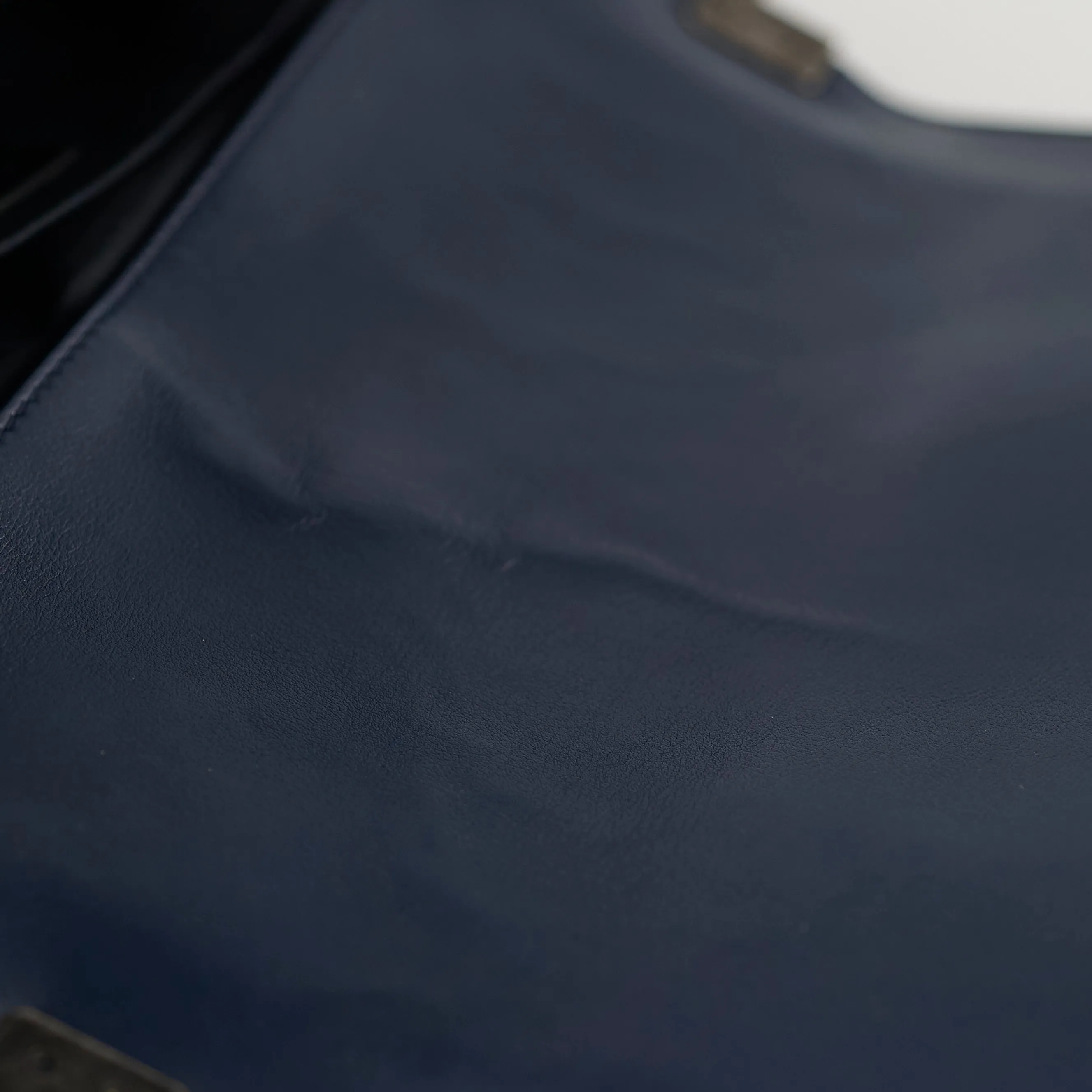 Chanel Old Medium Boy Navy Studded
