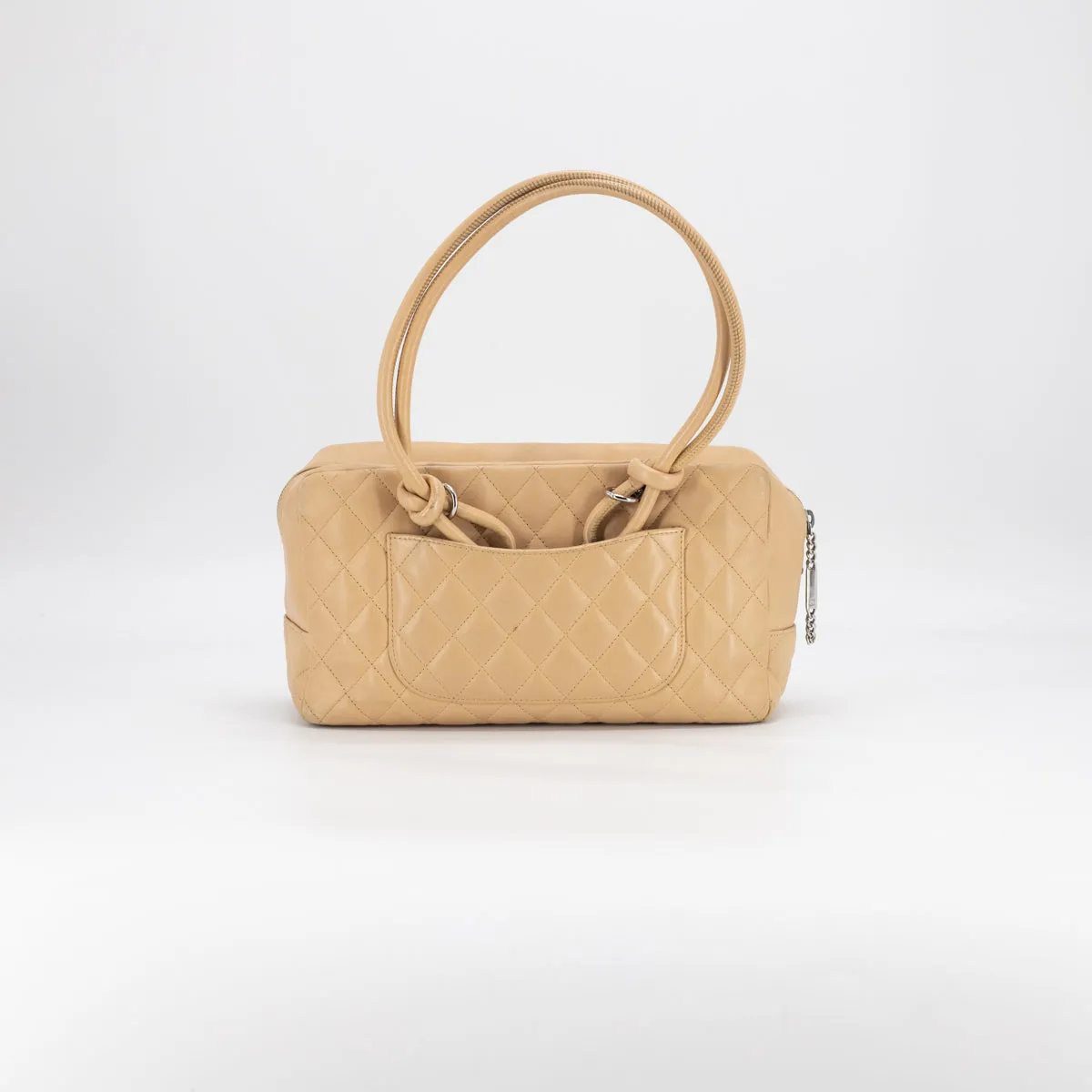 Chanel Quilted Calfskin Top handle Bag Beige