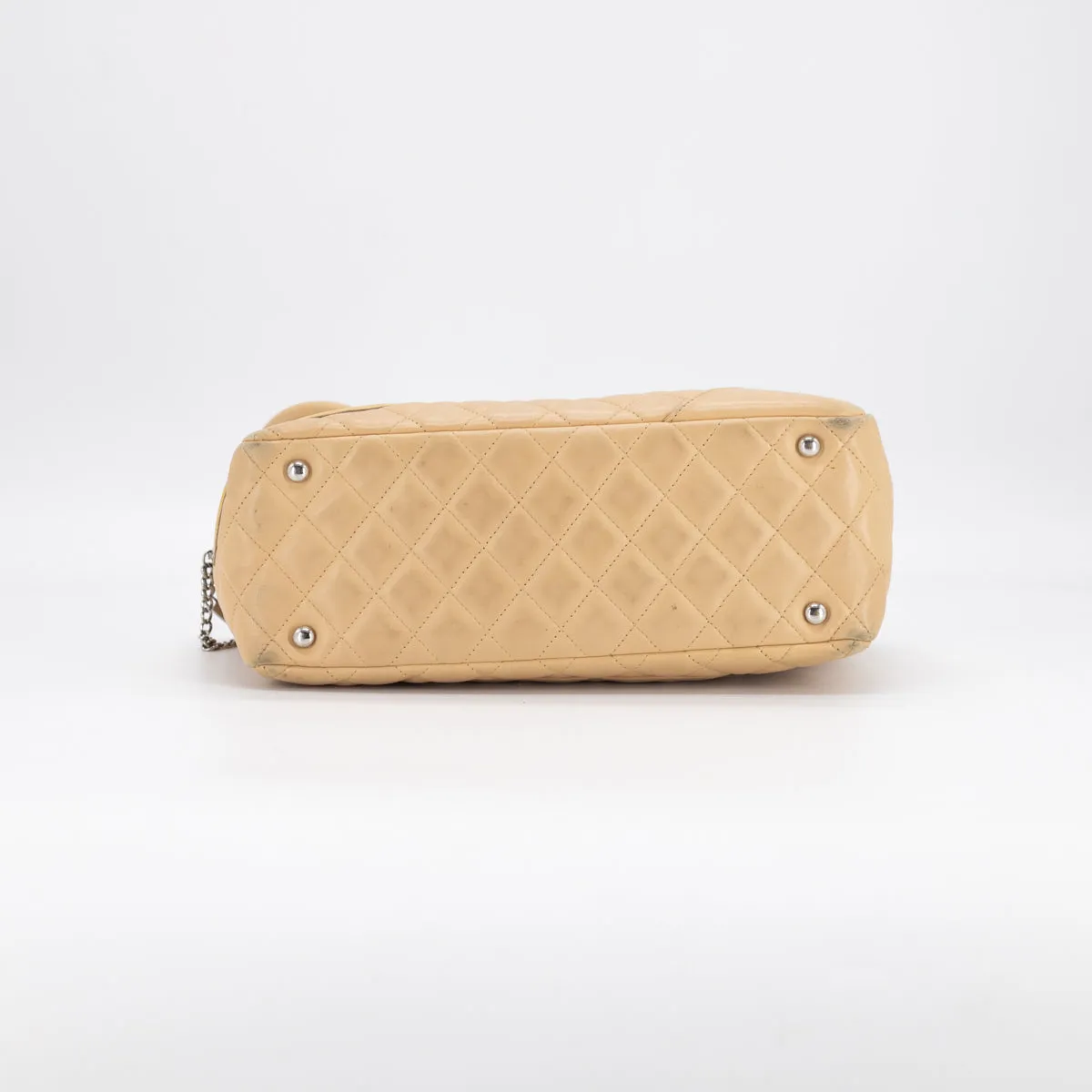 Chanel Quilted Calfskin Top handle Bag Beige
