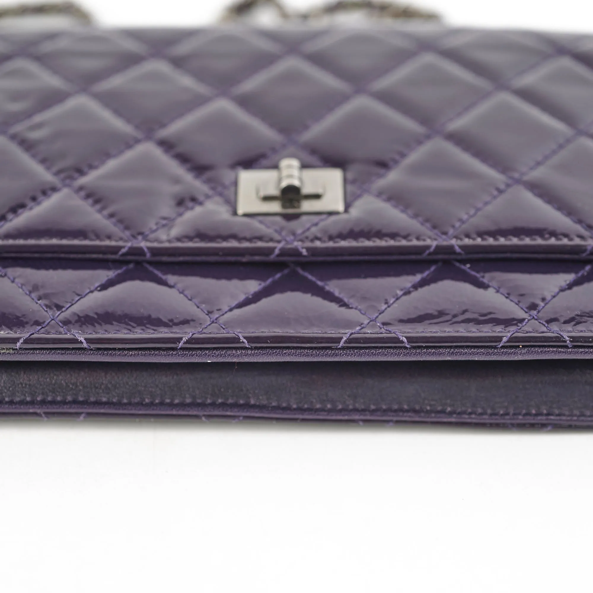 Chanel Reissue Patent Wallet On Chain WOC Purple