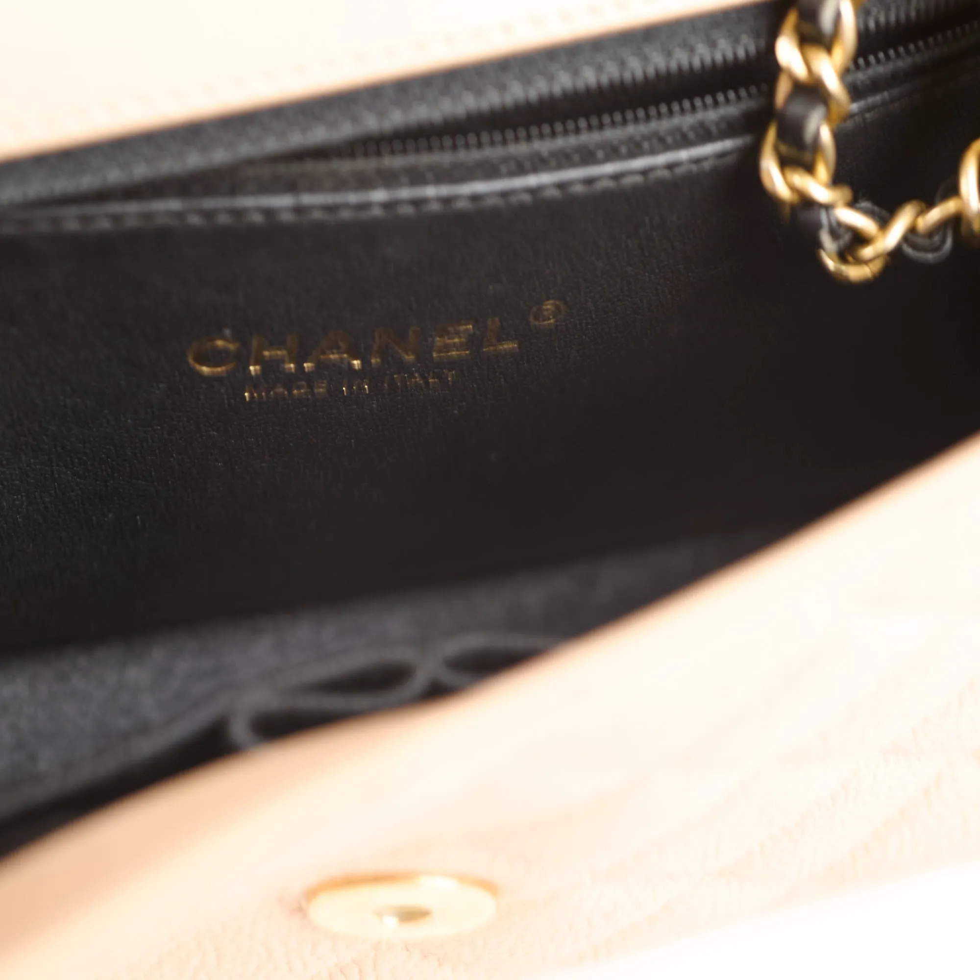 Chanel Small Filigree Beige Caviar Crossbody - Series 23