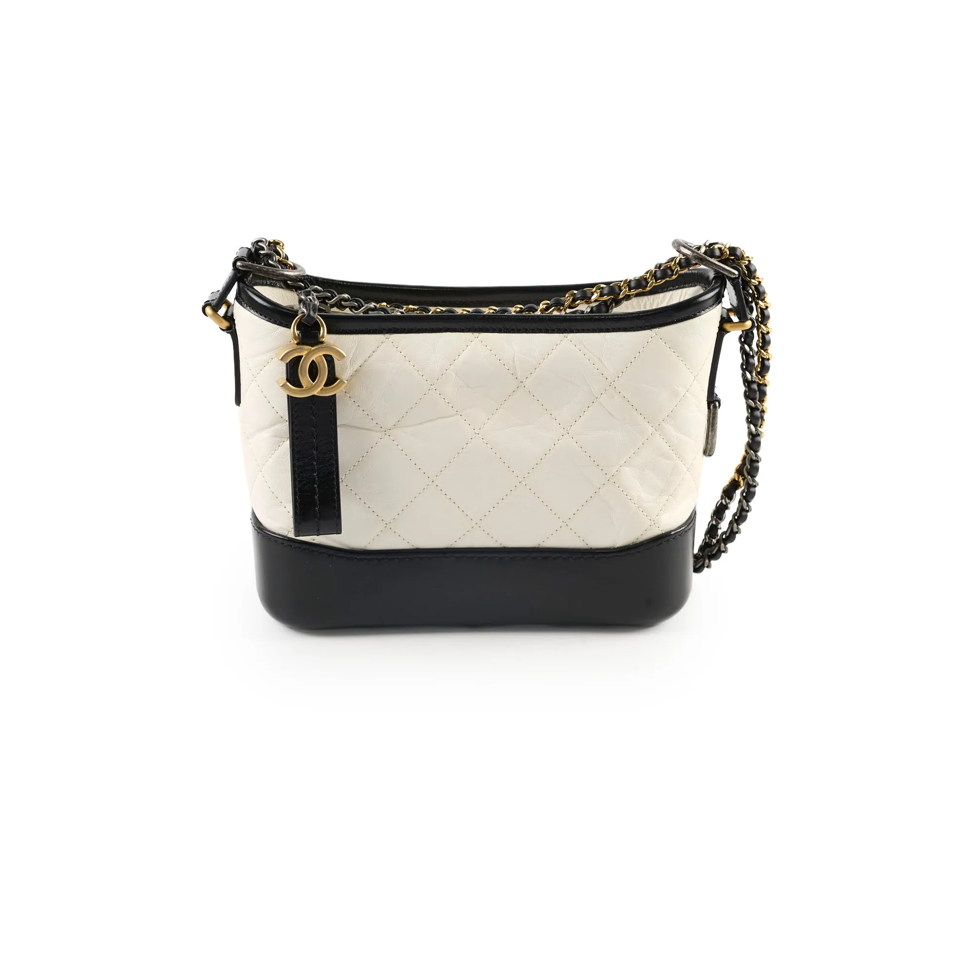 Chanel Small Gabrielle Bag Black and White