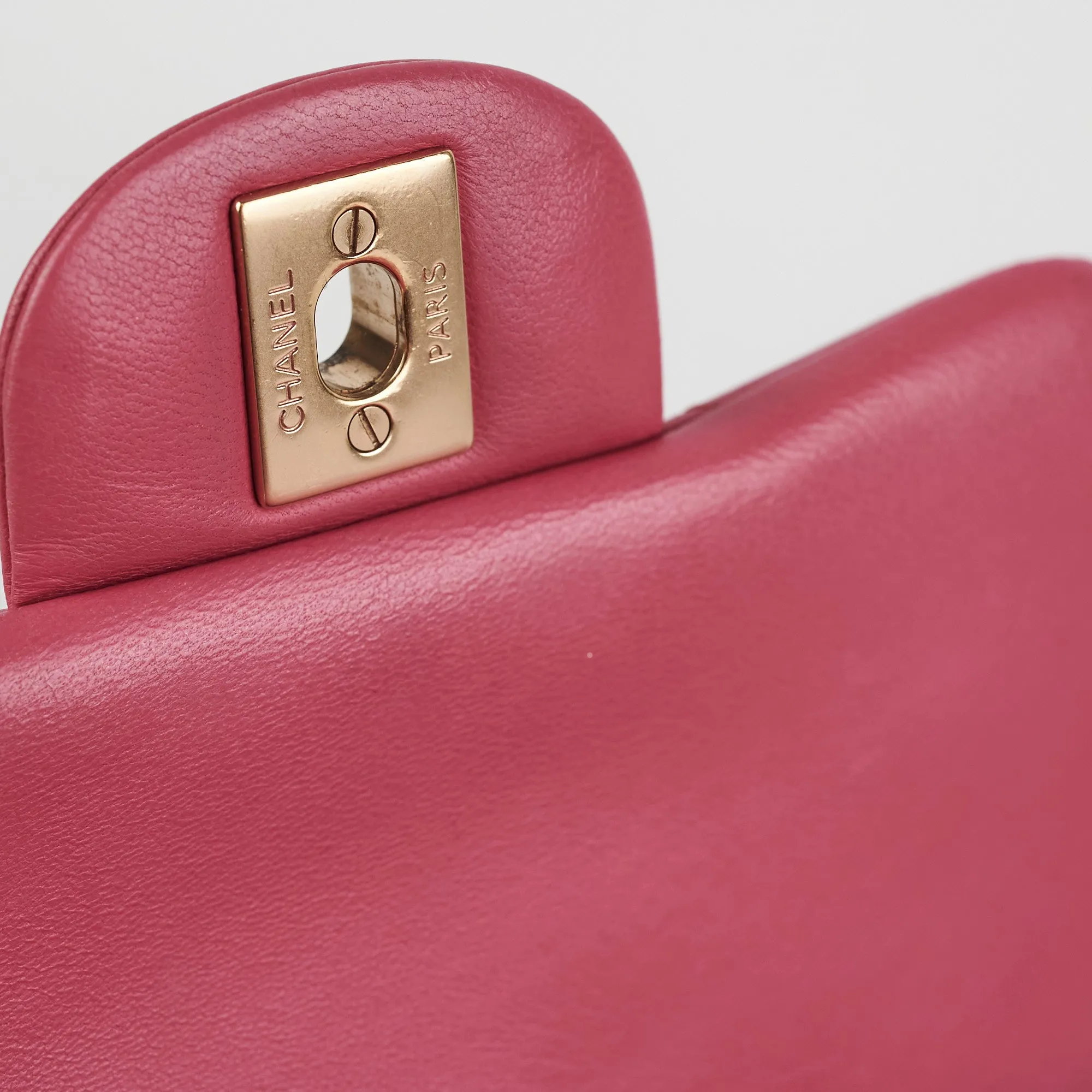 Chanel Square Mini Lambskin Pink