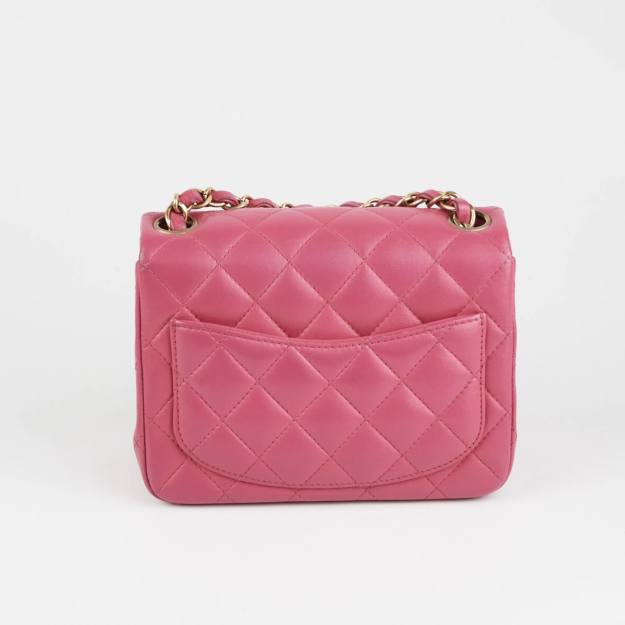 Chanel Square Mini Lambskin Pink