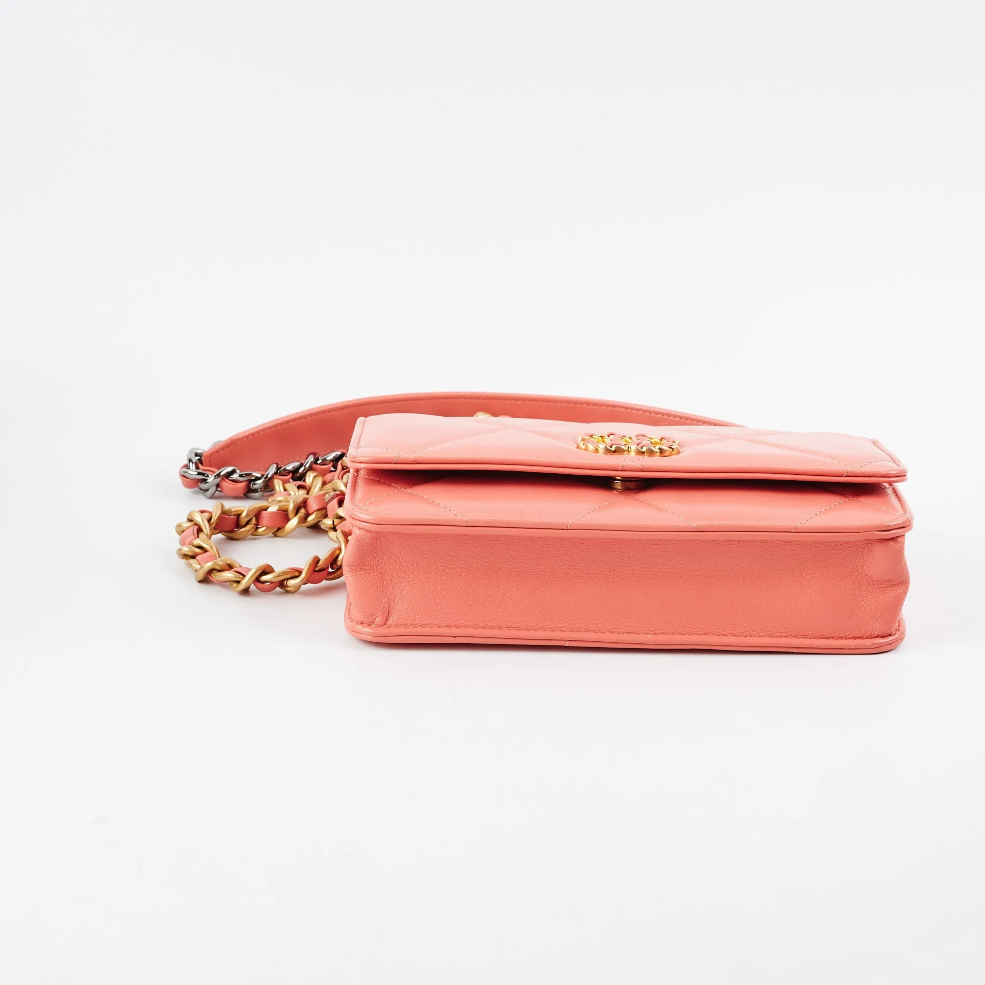 Chanel Wallet on Chain WOC 19 Coral