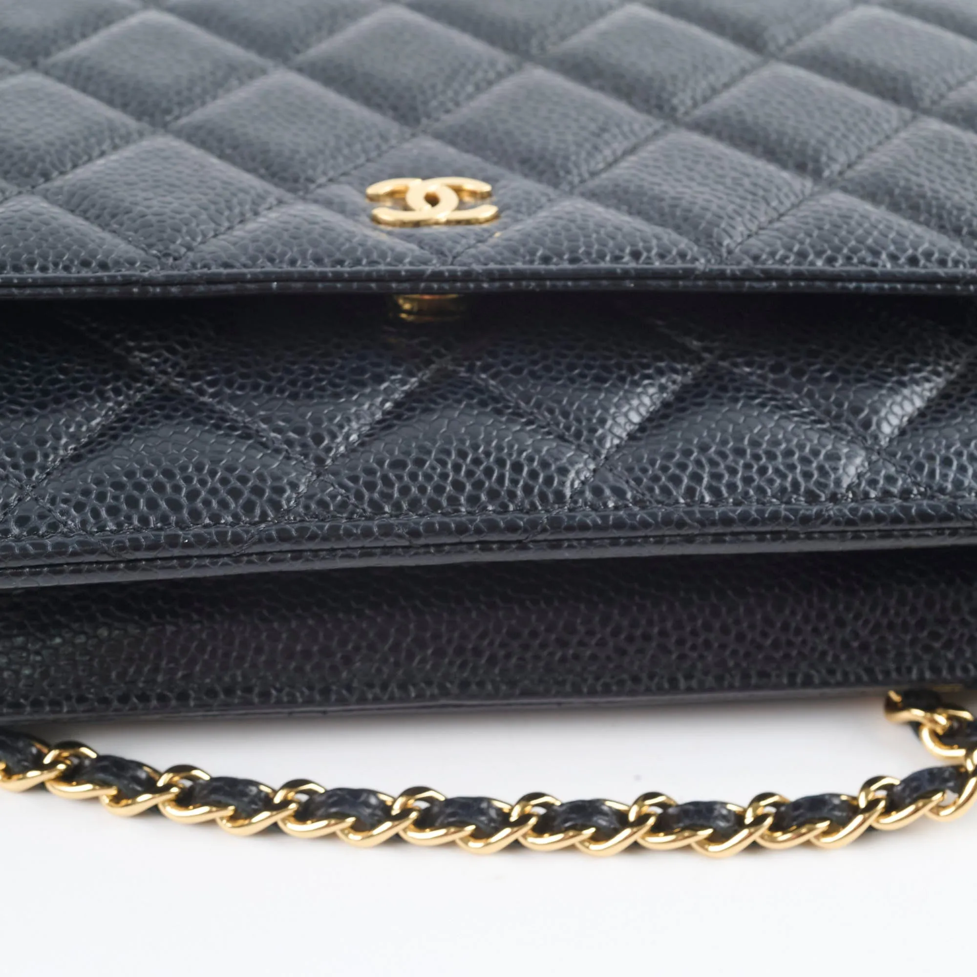 Chanel Wallet On Chain WOC Caviar Black