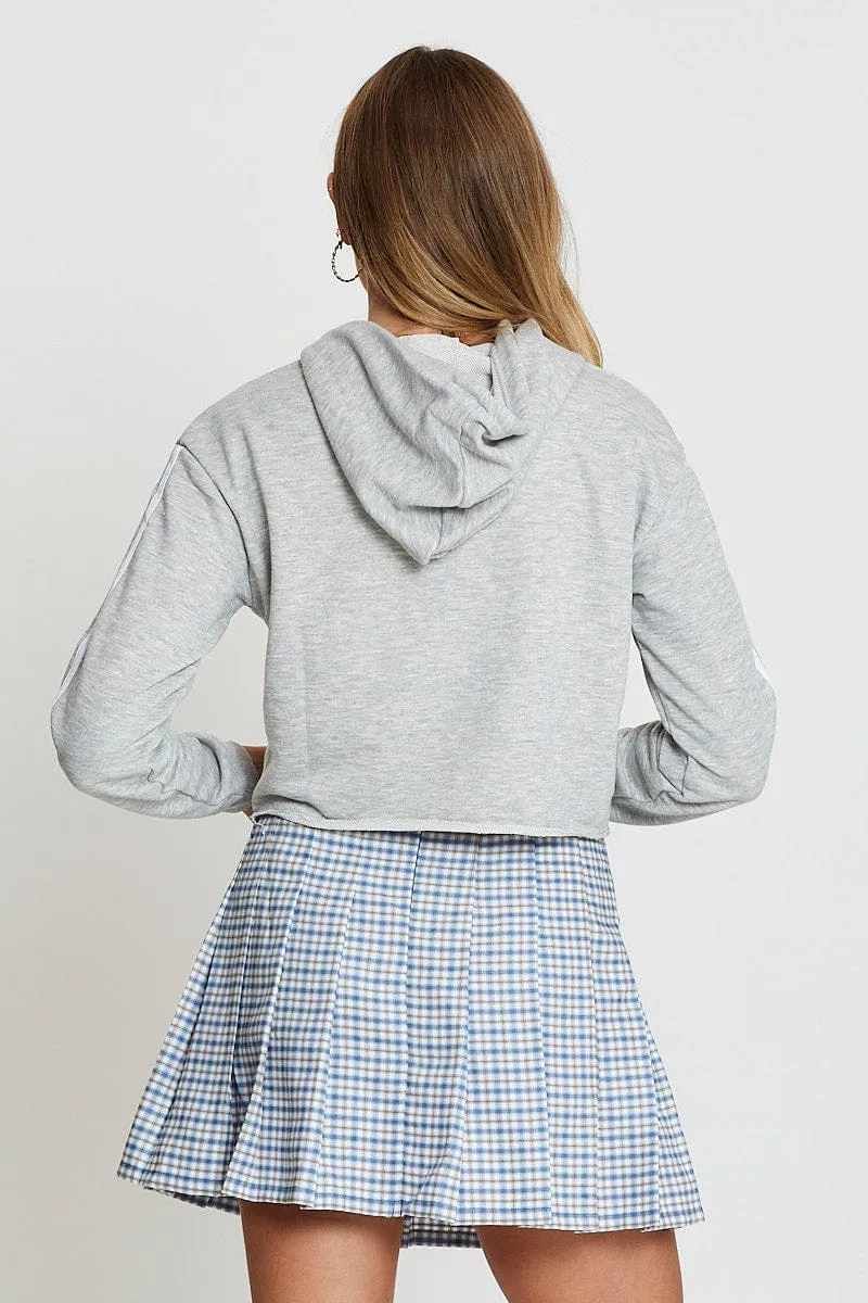 Check Pleated Skirt Mini Tennis