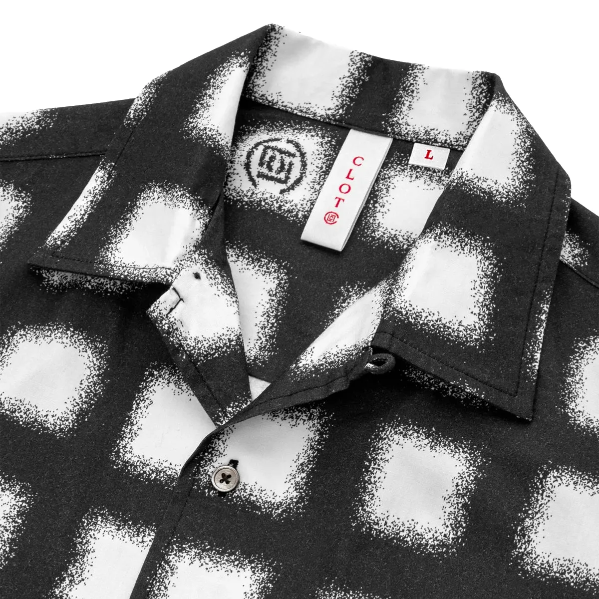 Checked All Print S/S Shirt 'White'