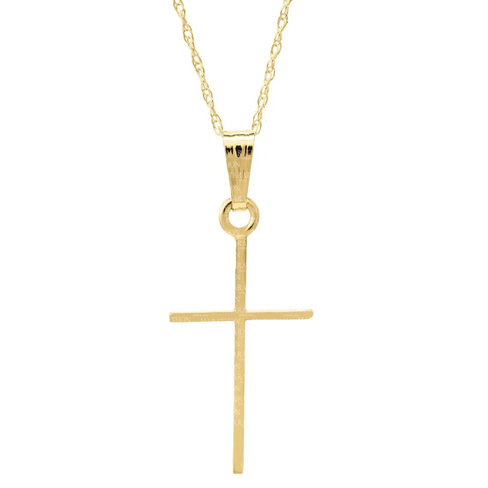 Children's 14k Gold Cross Pendant 