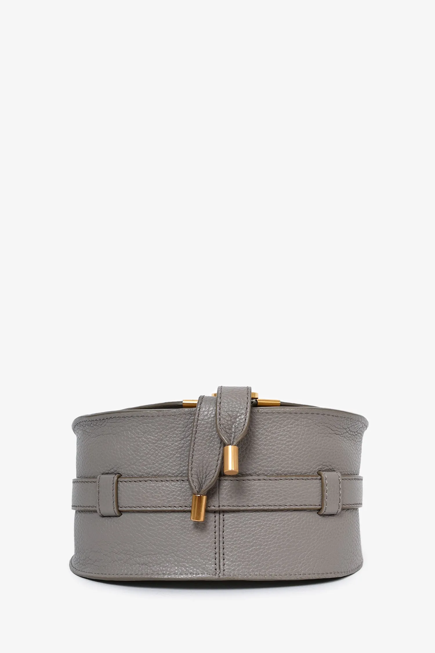 Chloe Grey Leather Marcie Crossbody Bag