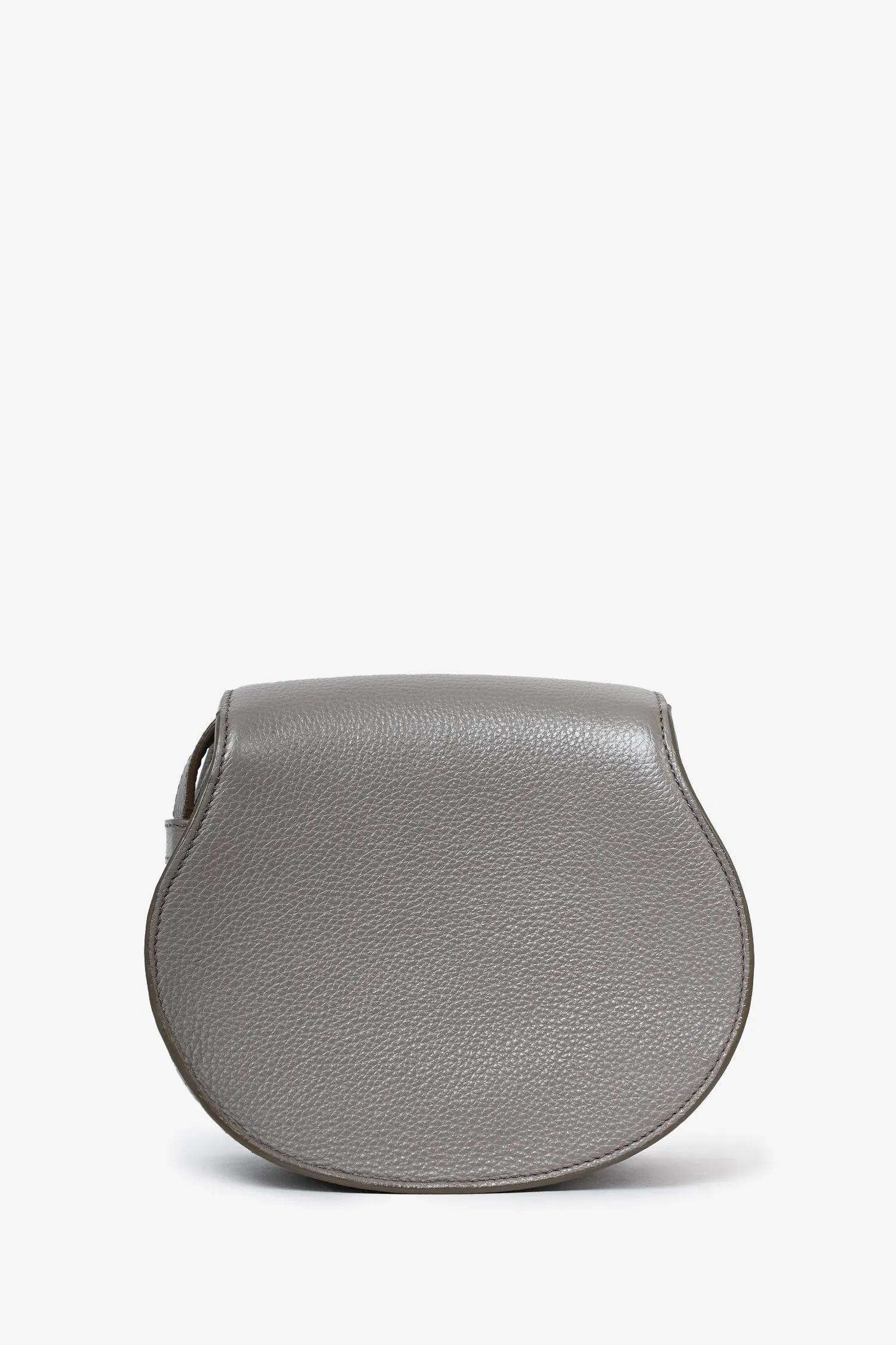 Chloe Grey Leather Marcie Crossbody Bag