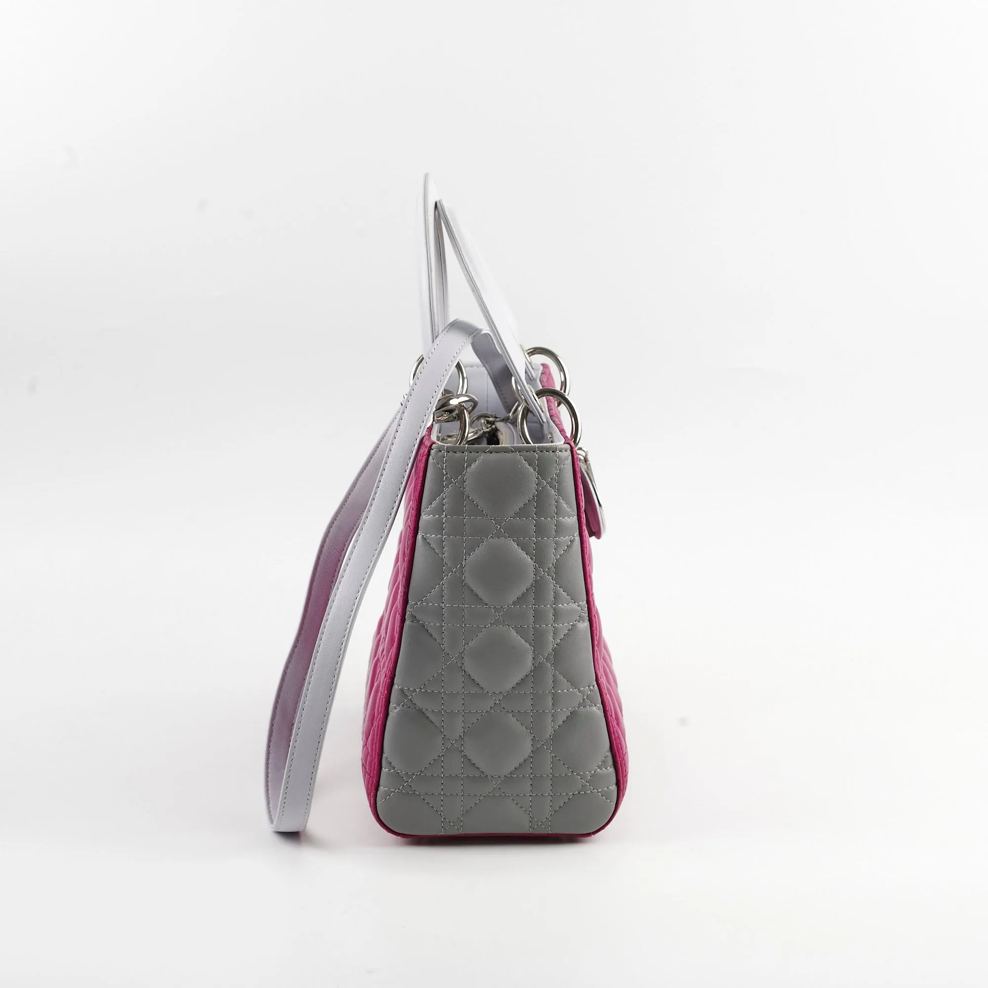 Christian Dior Lady Dior Medium Bicolour Purple/Grey