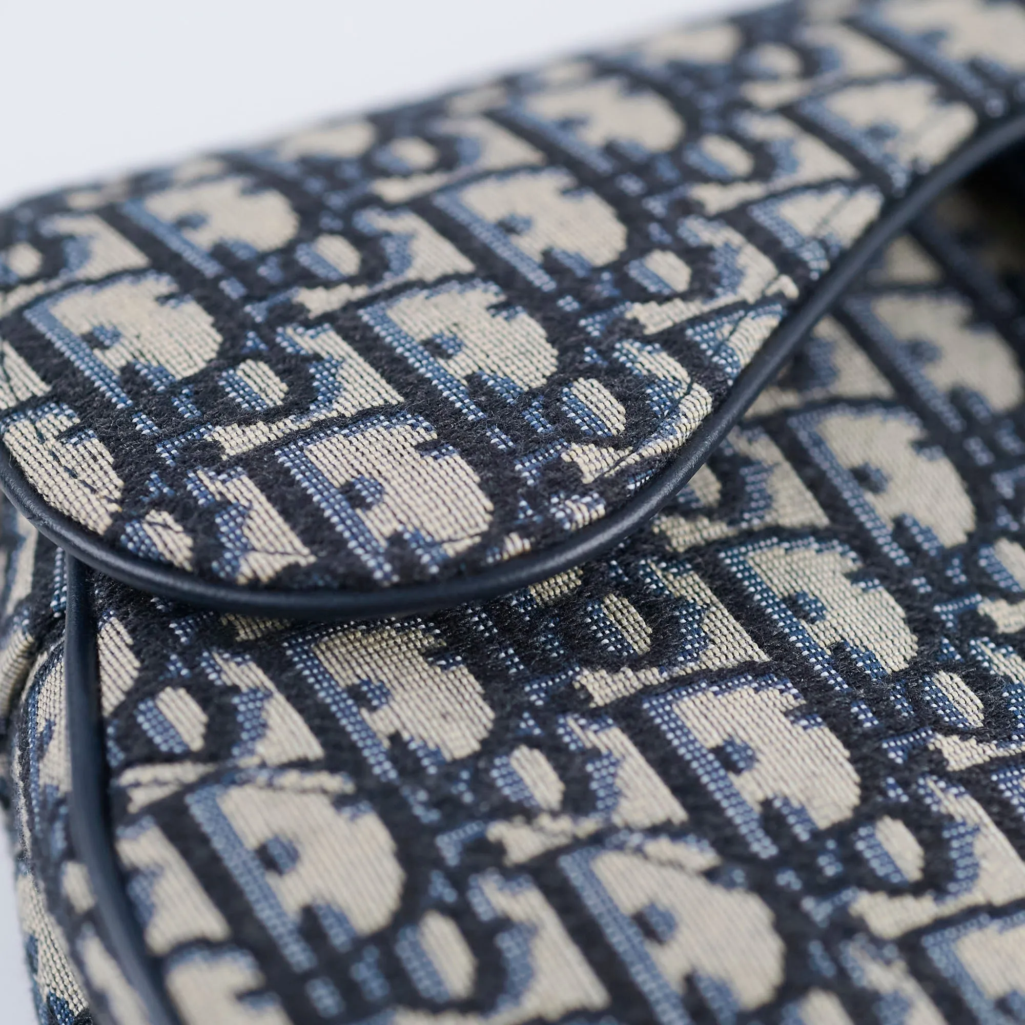 Christian Dior Oblique Saddle Bag Navy