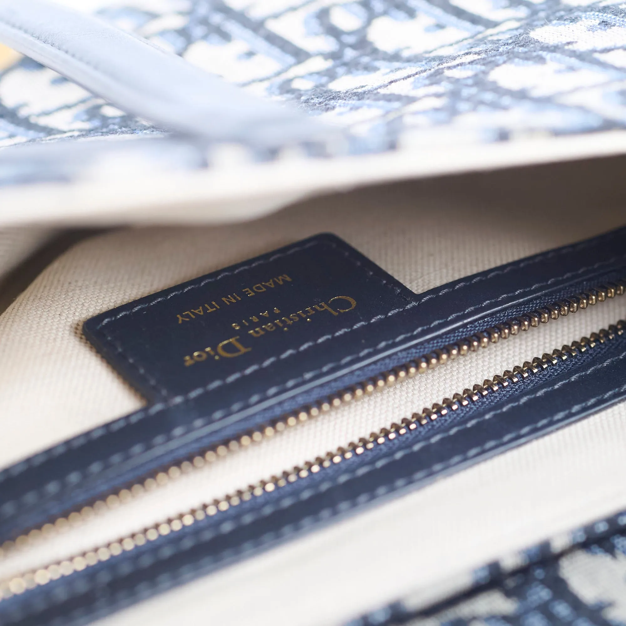 Christian Dior Oblique Saddle Bag Navy