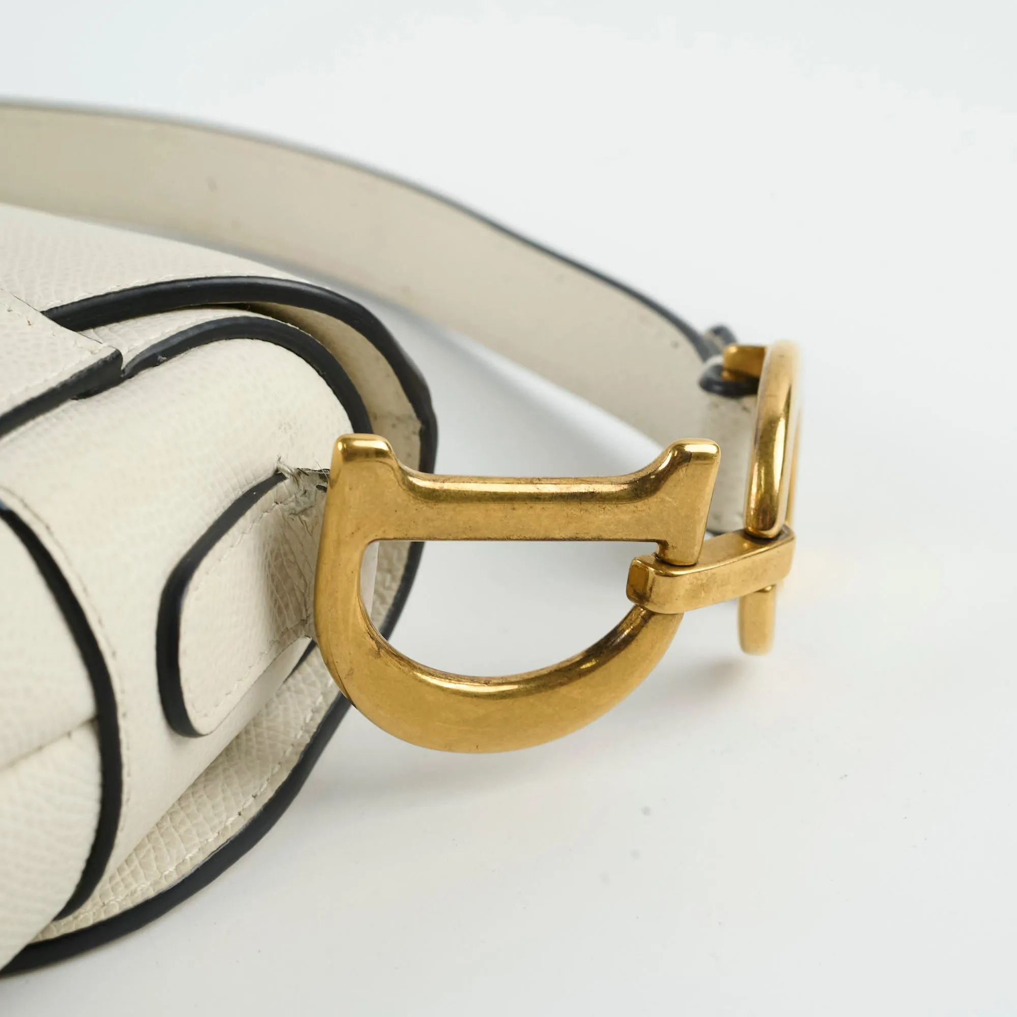 Christian Dior Saddle Bag Ivory