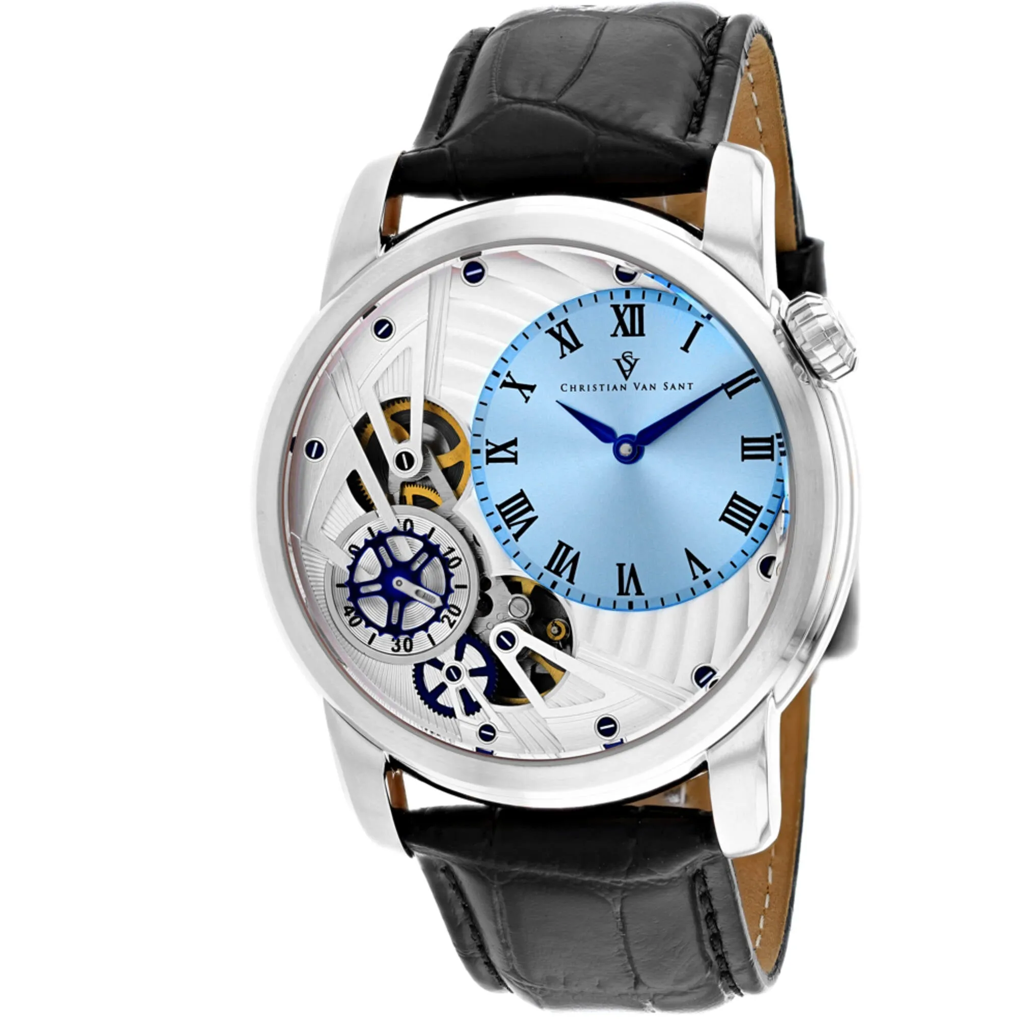 Christian Van Sant Men's Watch - Sprocket Auto-Quartz Blue Dial Bracelet | CV1543 