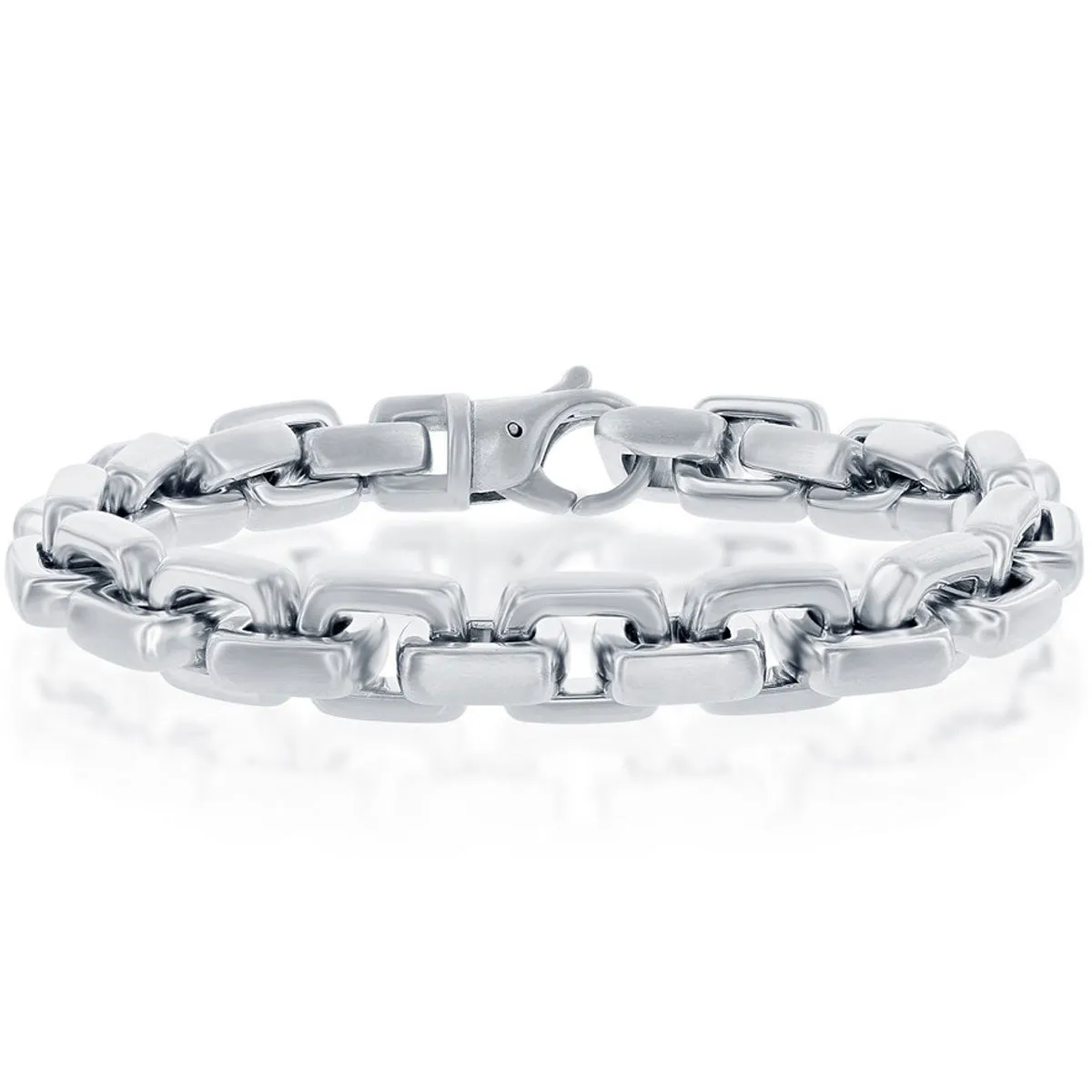Classic Men's Bracelet - Silver Tone Stainless Steel Anchor Link Bracelet | ST-1600 