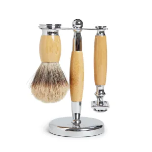Ensemble de Support à Rasage en Bois Clothing Burrows And Hare