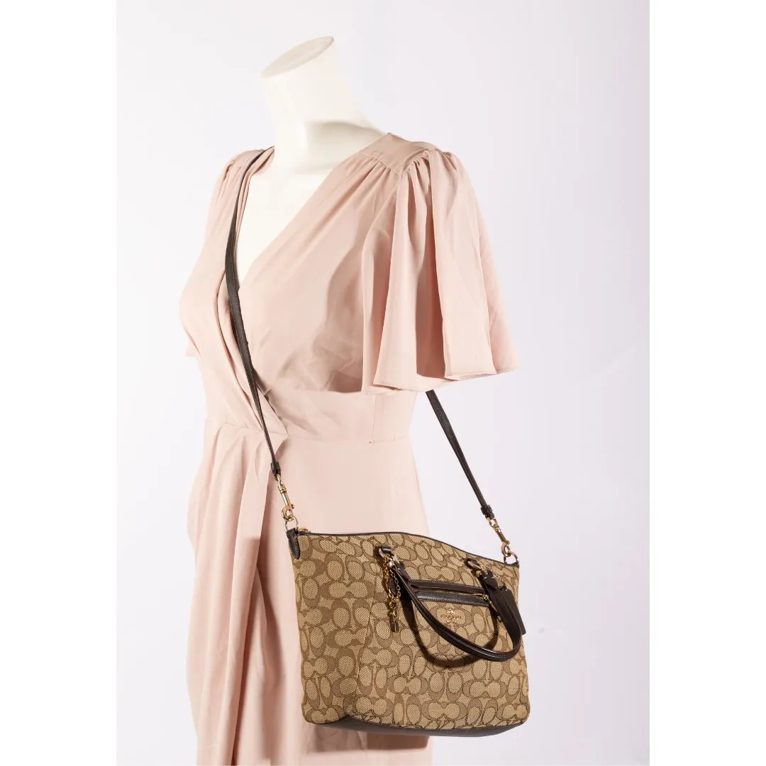 Coach Signature Jacquard Prairie Satchel