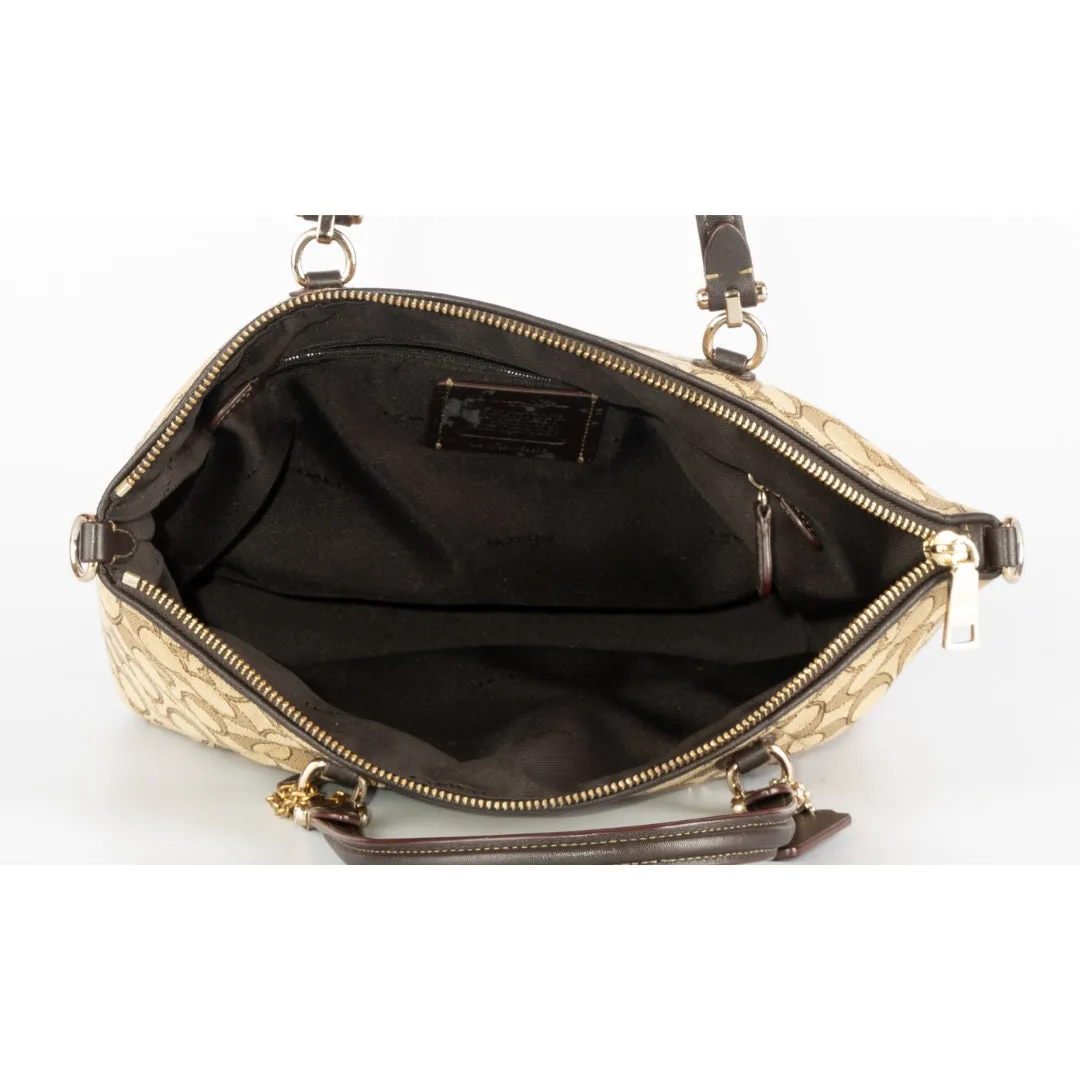 Coach Signature Jacquard Prairie Satchel