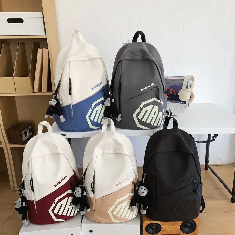 College student backpack men and women schoolbag 