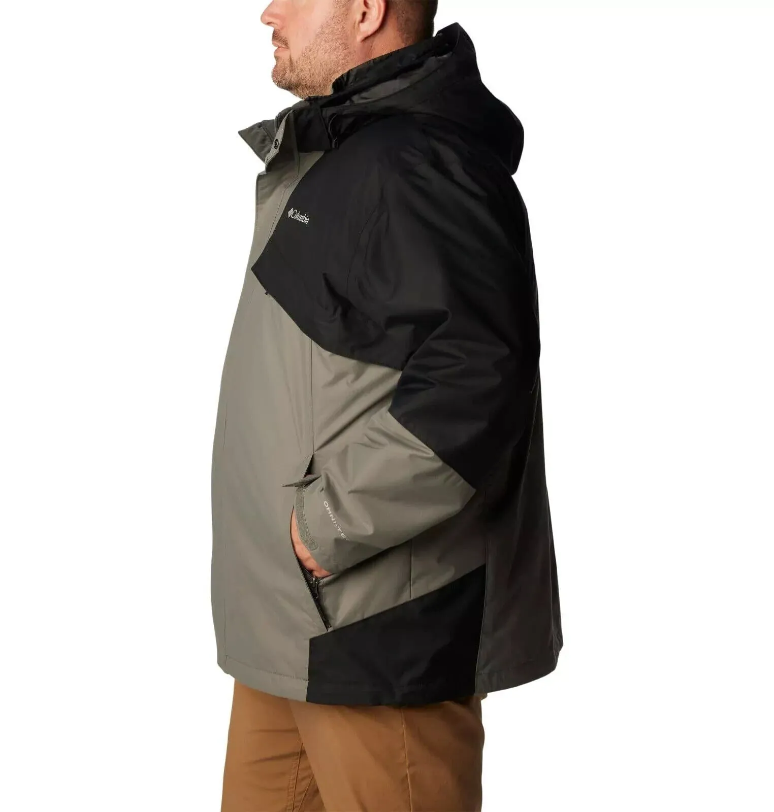 Columbia Bugaboo II WM1273-024 Jacket Men's 4X Gray Black Hooded Full Zip APP880