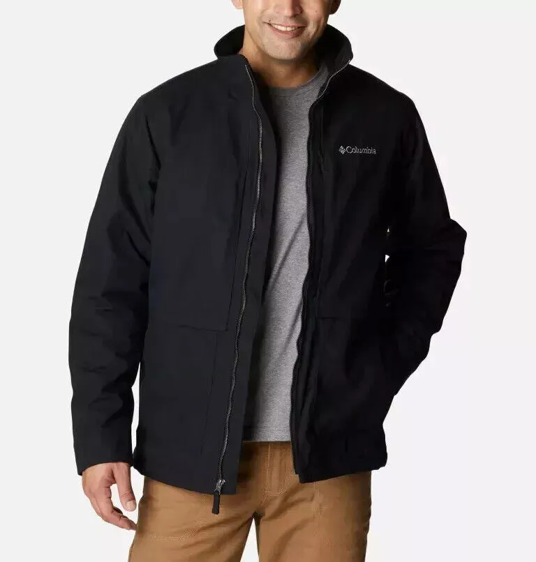 Columbia Loma Vista II Jacket Men's Large Black Full Zip Water-Resistant APP1229