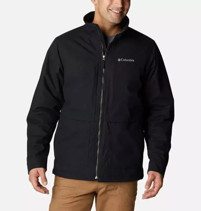 Columbia Loma Vista II Jacket Men's Large Black Full Zip Water-Resistant APP1229